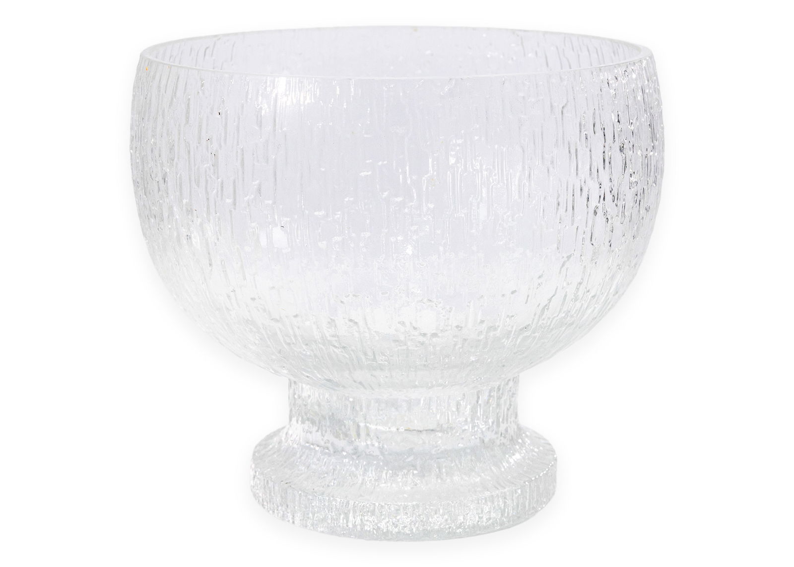 Timo Sarpaneva for Iittala Kekkerit Large Footed Bowl Art Glass Finland, c. 1970s (1 of 5)