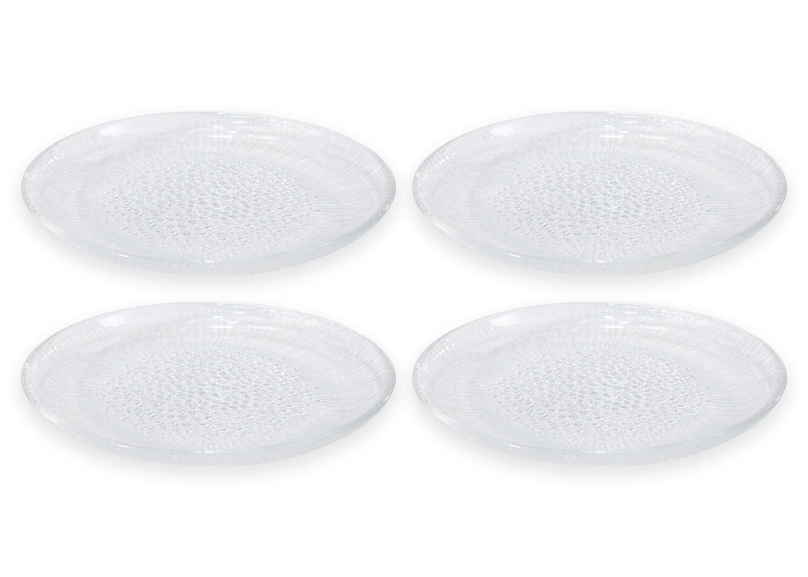 Tapio Wirkkala for Iittala Ultima Thule (4) Dessert Plates Art Glass Finland, c. 1970s (1 of 5)