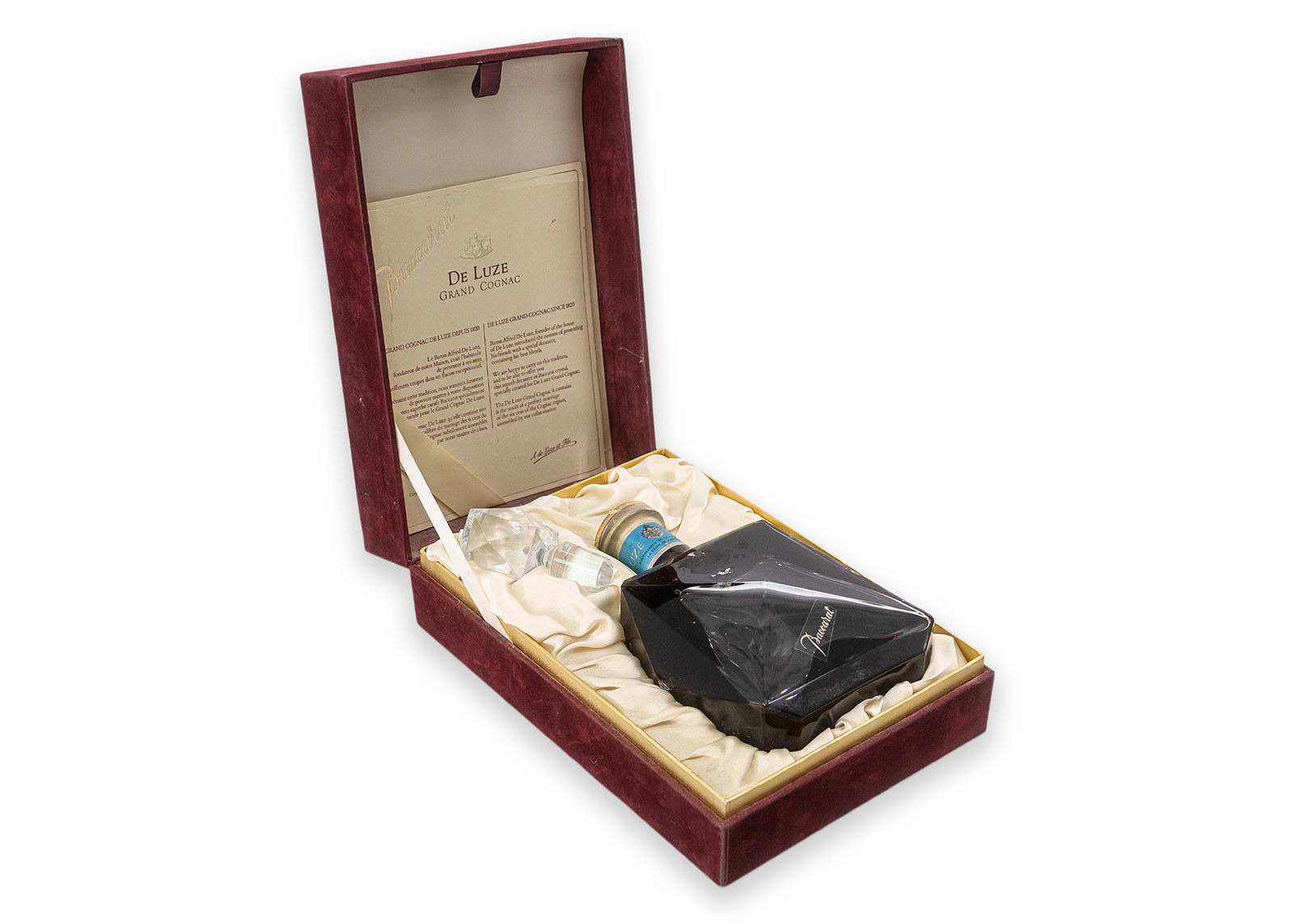 Baccarat Crystal De Luze Cognac Decanter in Presentation Case French Antique Bar Collectable (1 of 9)