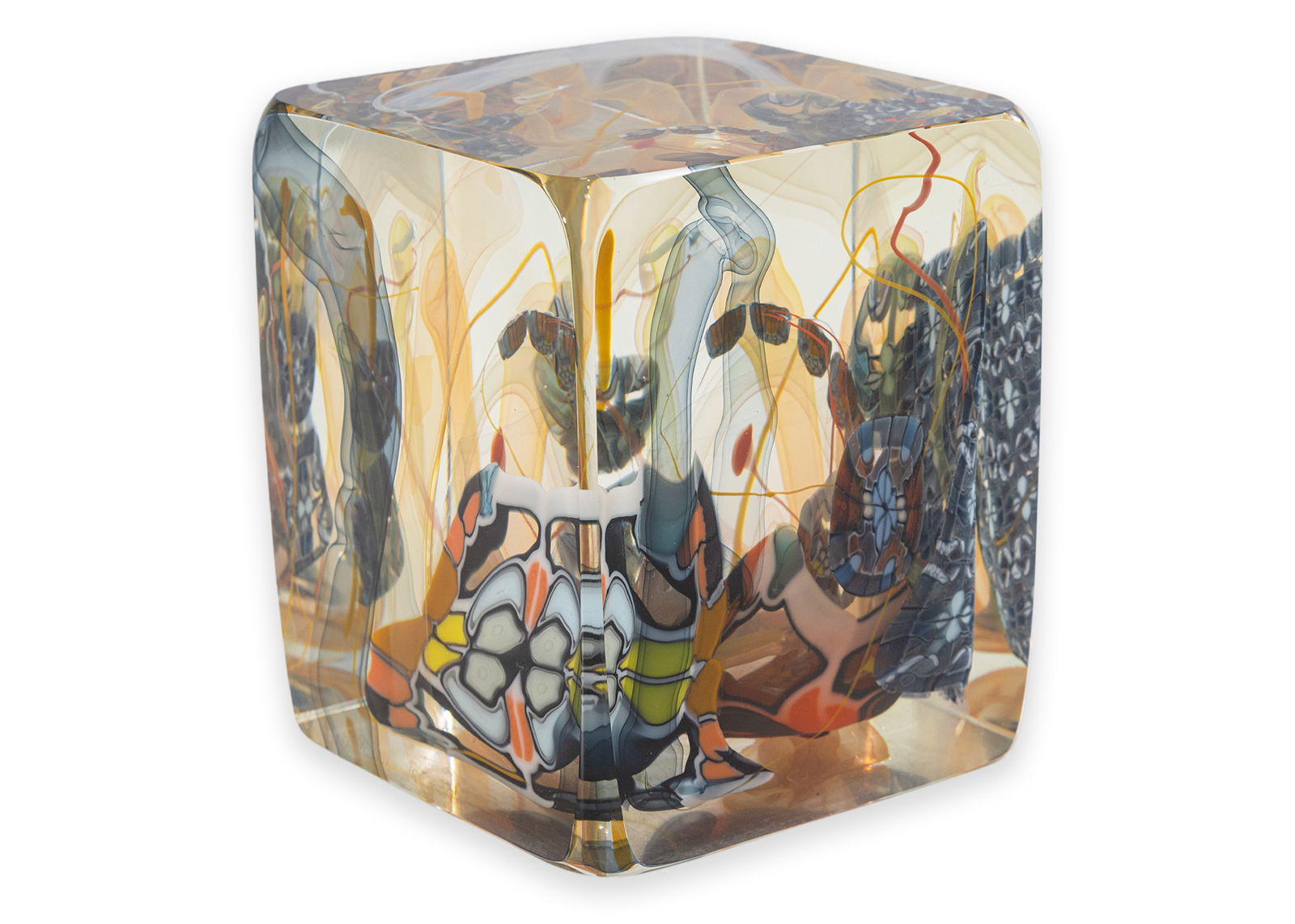 Richad Ritter YCC-286 (from the Triolet Series) Signed Art Glass Sculpture c. 1987-1991 (1 of 8)