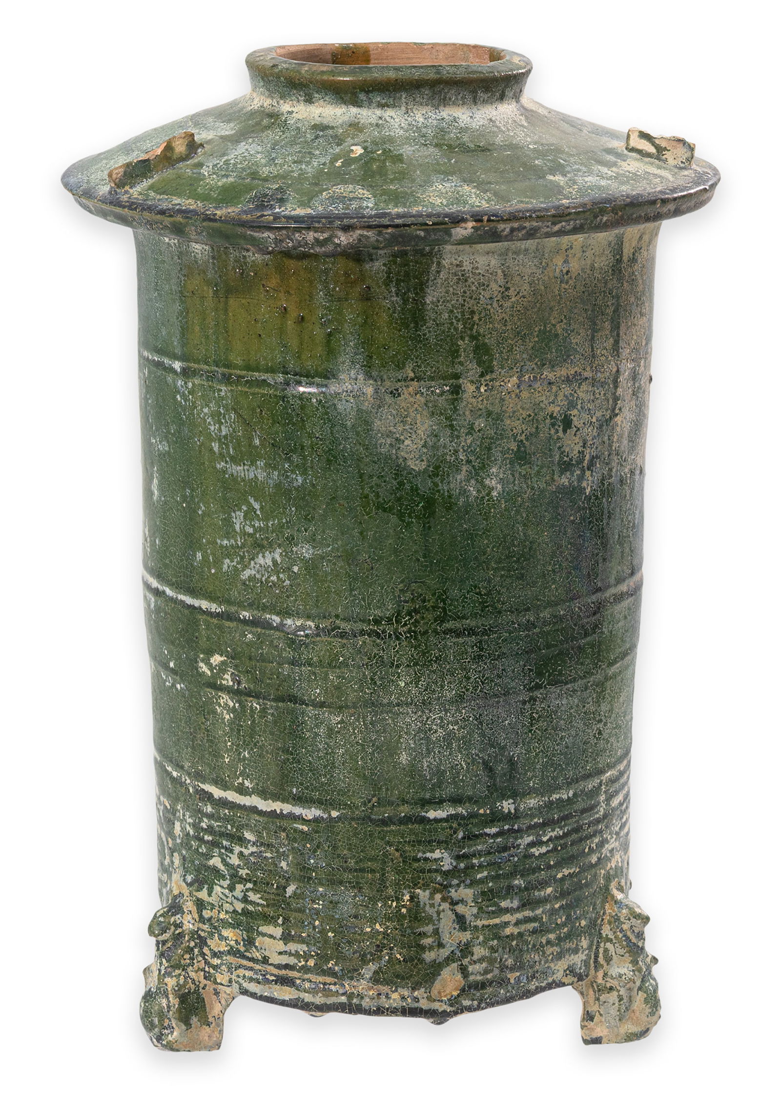 Eastern Han Dynasty Green Glazed Granary Jar (Mingqi), 25–220 CE (1 of 7)