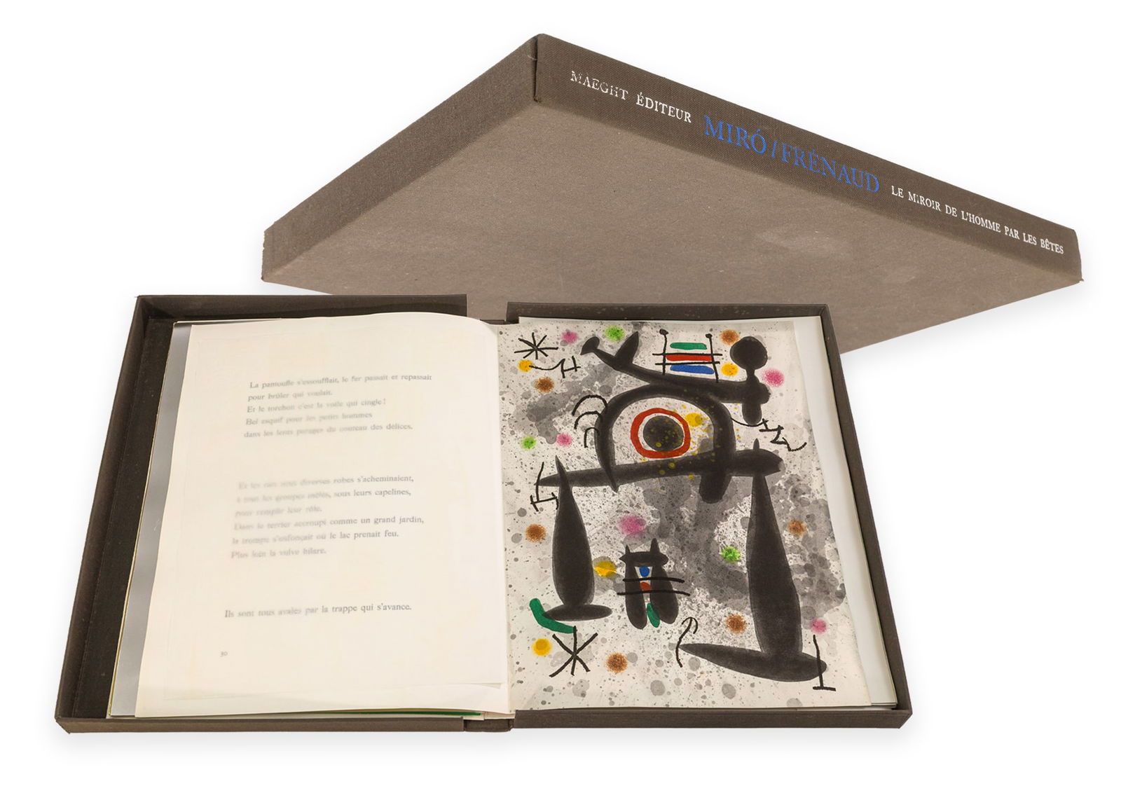 Joan Miro / Andre Frenaud Le Miroir de l’Homme par les Betes 1972 Signed Portfolio 87/225 (1 of 13)