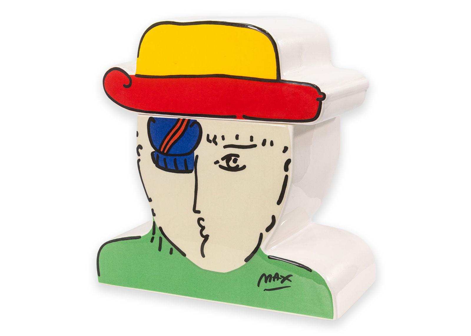 Peter Max Zero Man 1989 Ceramic Cookie Jar Vintage Retro Modern Pop Art Design (1 of 7)