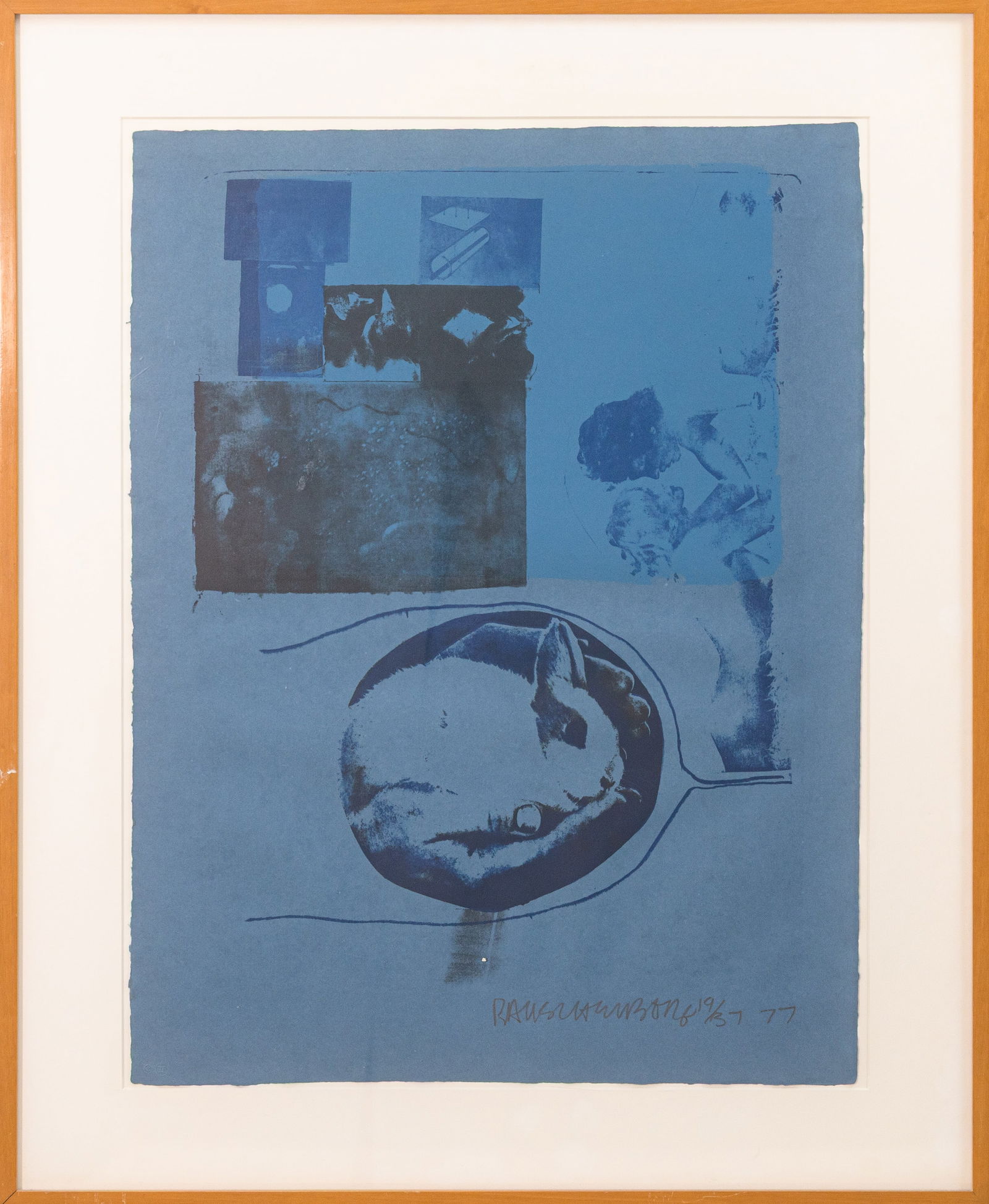 Robert Rauschenberg Yoke (from Romances) 1977 Color Lithograph on Blue Paper 19/37 (1 of 8)
