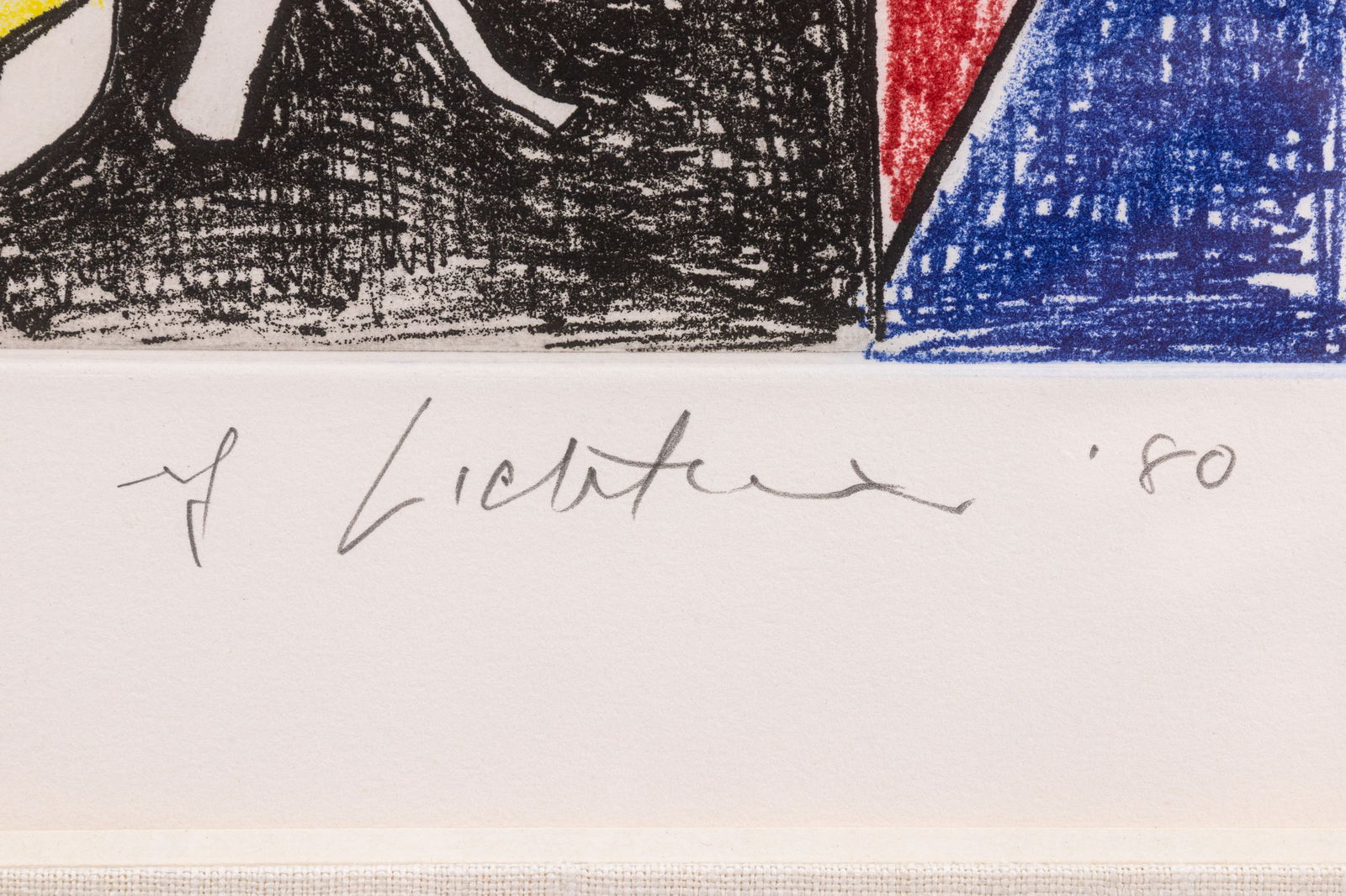 Roy Lichtenstein American Indian Theme I 1980 Signed Soft-Ground Etching on Paper 5/8 - 7