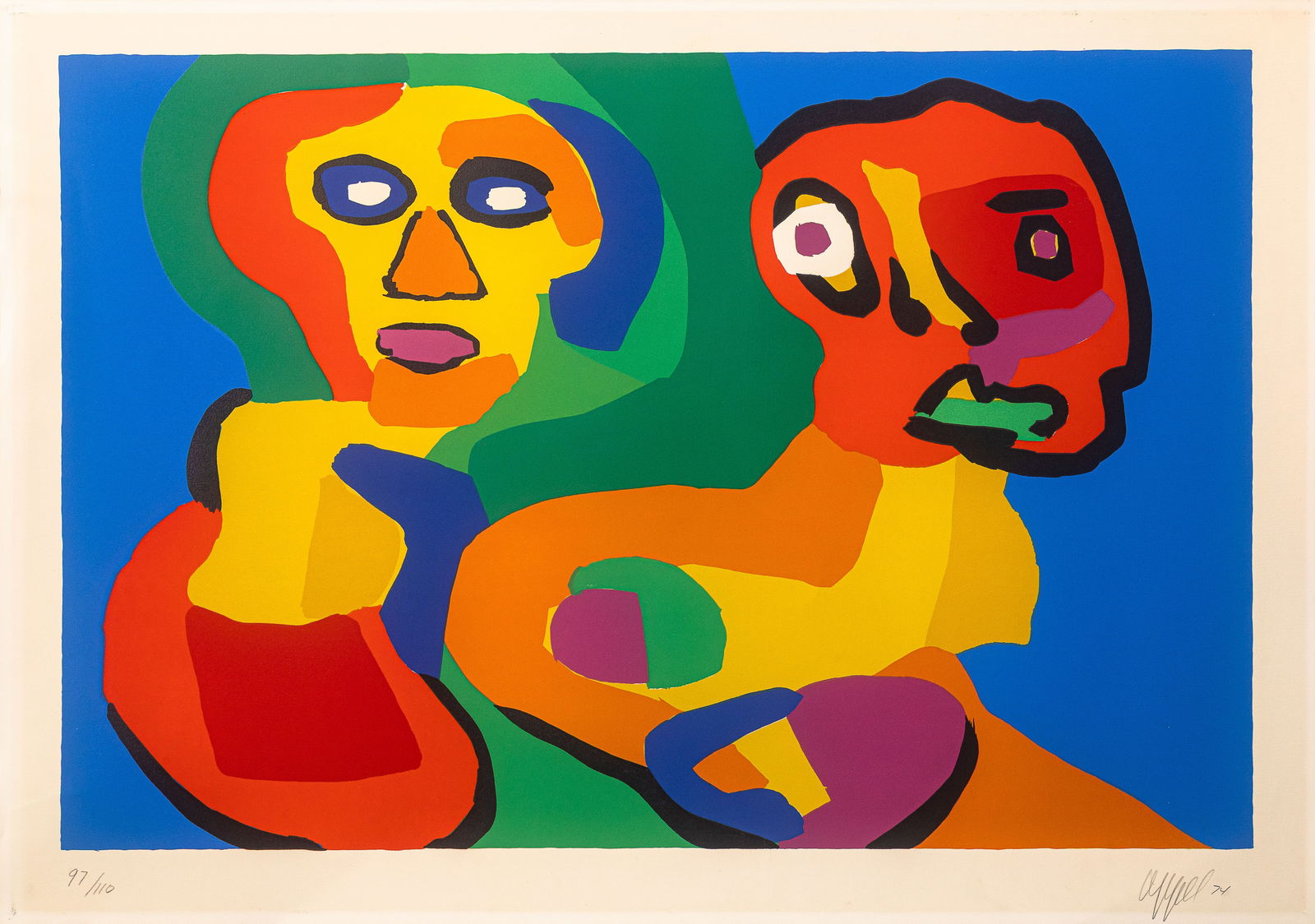 Karel Appel Sunshine People Signed Contemporary Lithograph on Paper 97/110 (1 of 7)