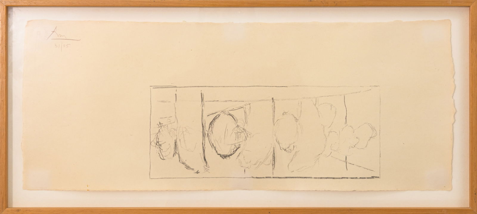 Robert Motherwell Elegy Sketch 1977 Signed Lithograph on Paper 31/35 Framed (1 of 6)