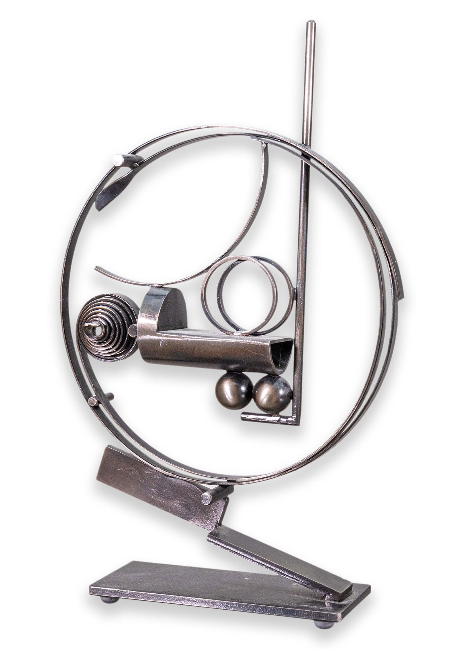 Fletcher Benton Untitled (Spring It) Contemporary Welded Steel Sculpture 2002 (1 of 9)