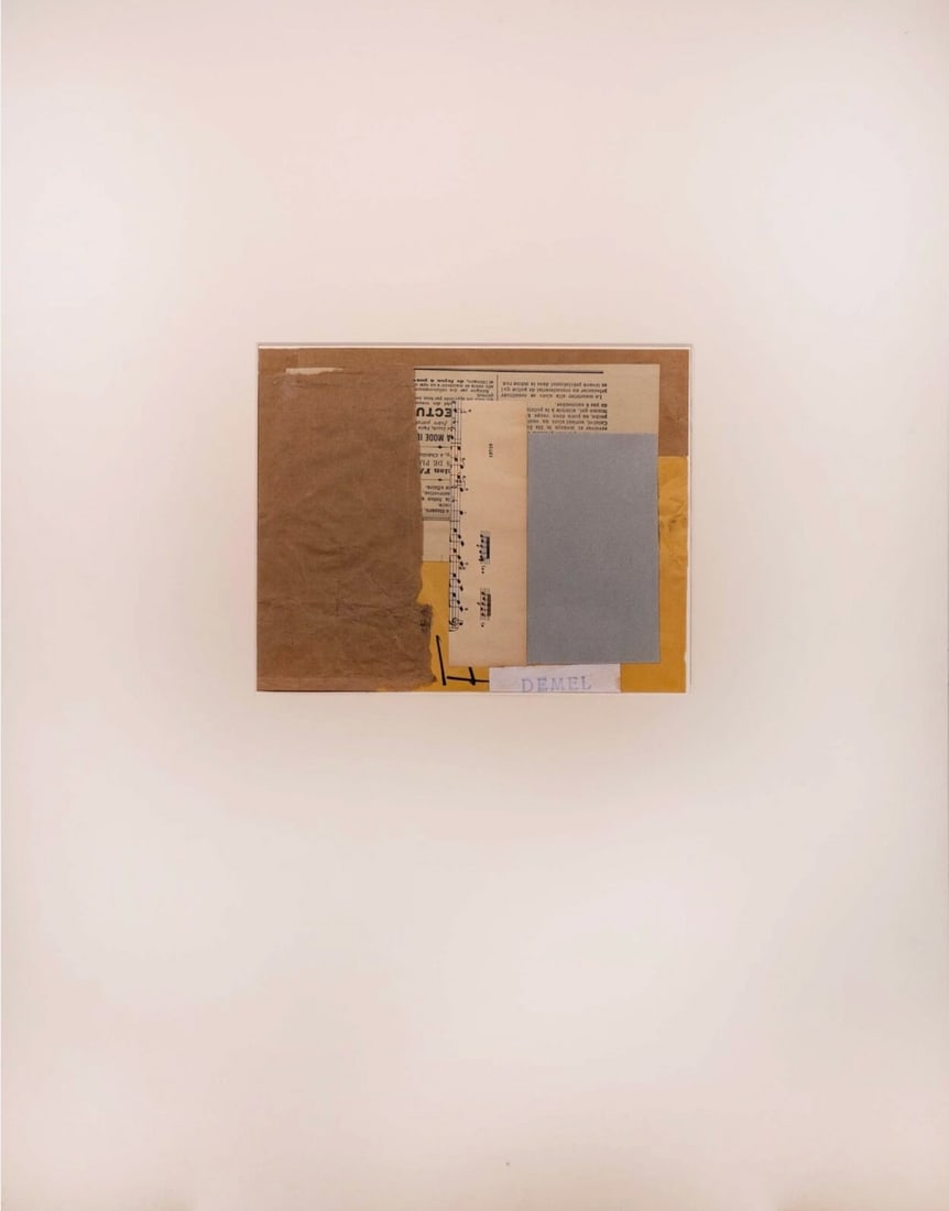 Stephen Edlich Demel 1980 Signed Modern Unique Mixed Media Collage on Paper Unframed (1 of 6)