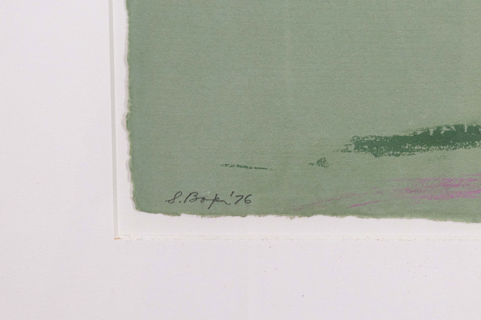 Stanley Boxer Flowered Consequence When Stared At 1976 Signed Mixed-Media on Paper - 7