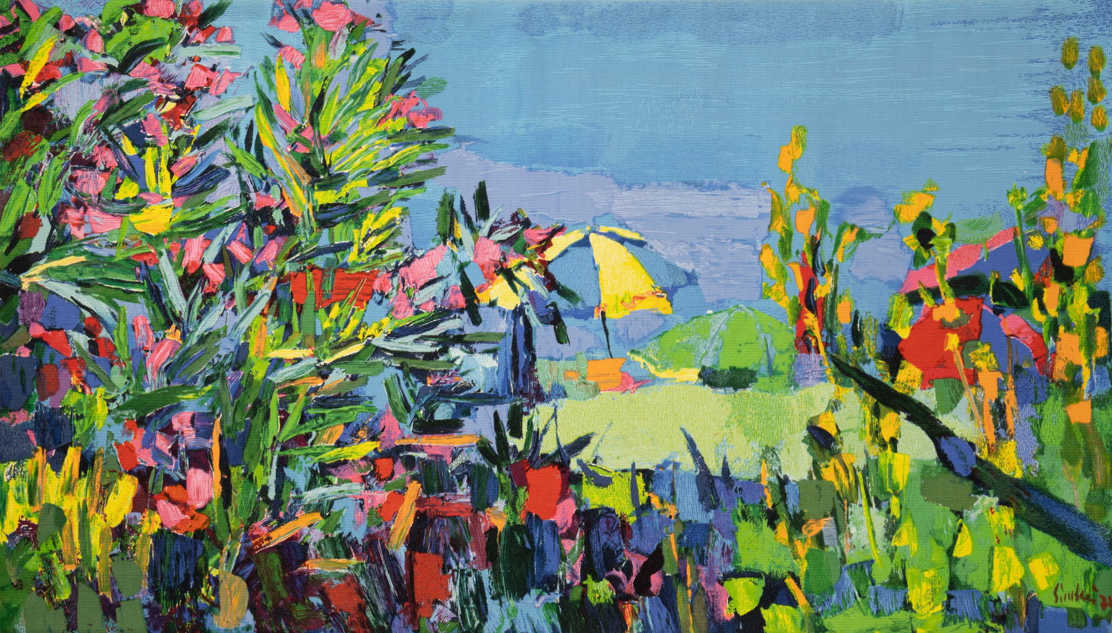 Nicola Simbari Ischia 1985 Signed Wool Tapestry Wall Hanging (1 of 7)