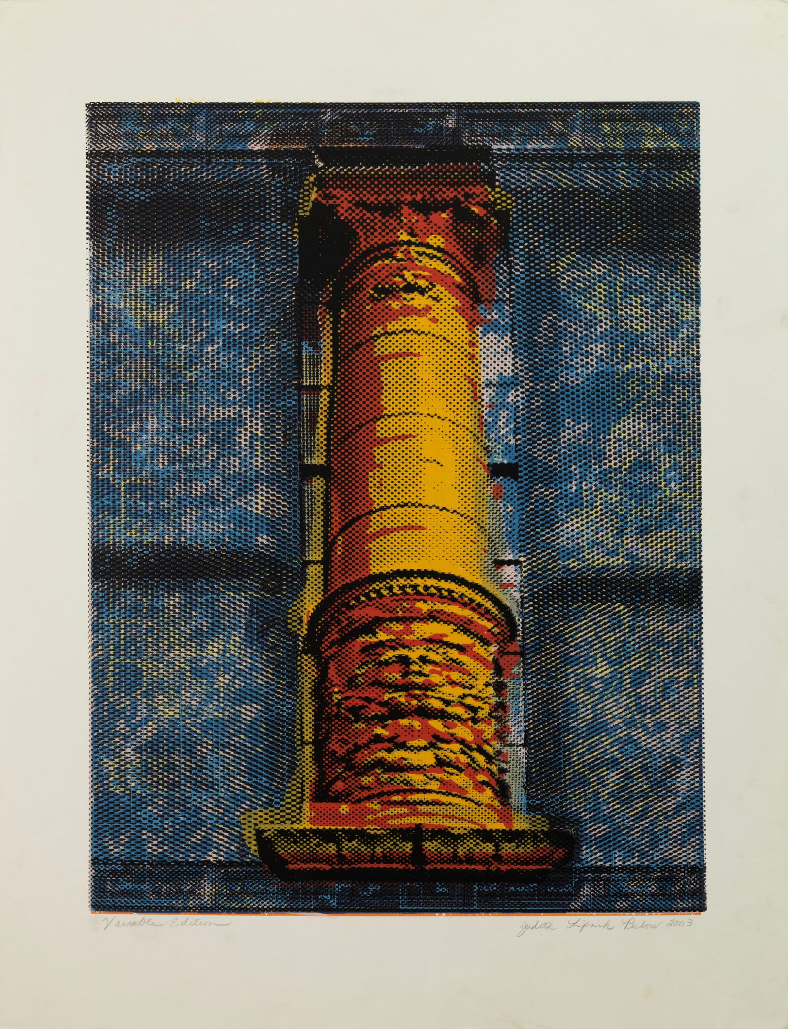 Judith Lipnik Perlow Column Series II 2003 Signed Serigraph in Colors on Paper Unframed (1 of 3)