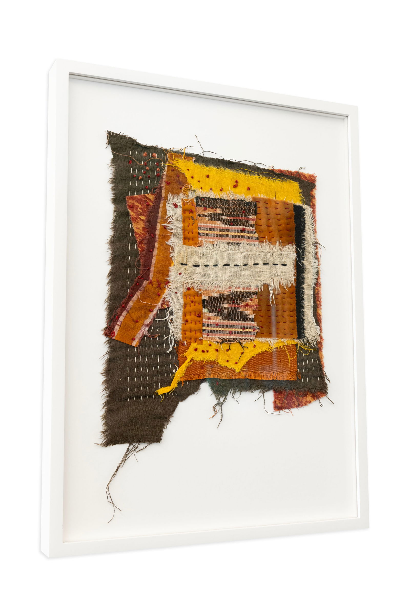 Carole Harris, Spice, 2021, Linen, Nylon, Wool, Bleach, Muslin, Embroidery Floss, and Cotton (1 of 3)