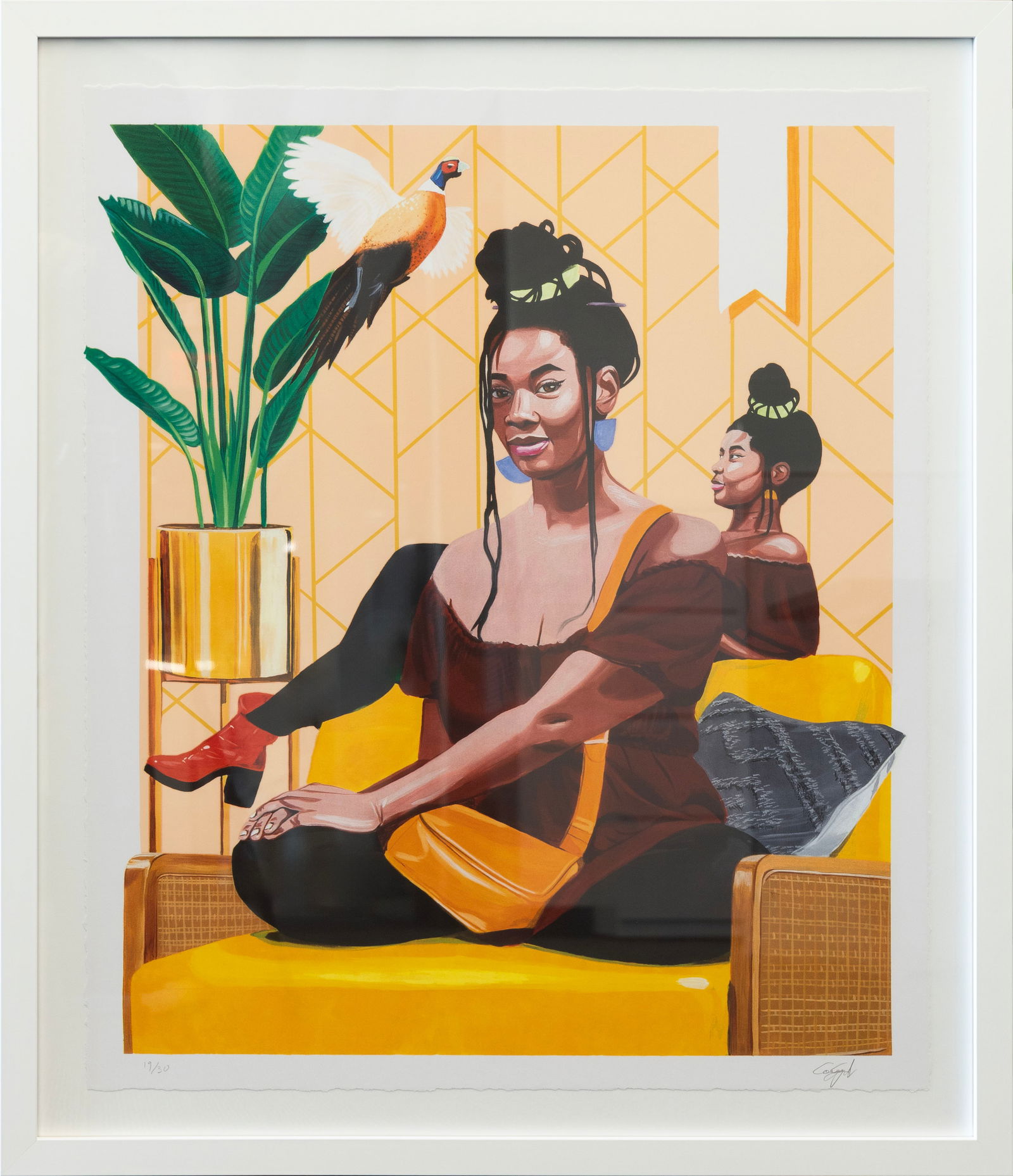 Conrad Egyir, On Grand Boulevard, 2022, Serigraph on Archival Paper 19/30 (1 of 6)