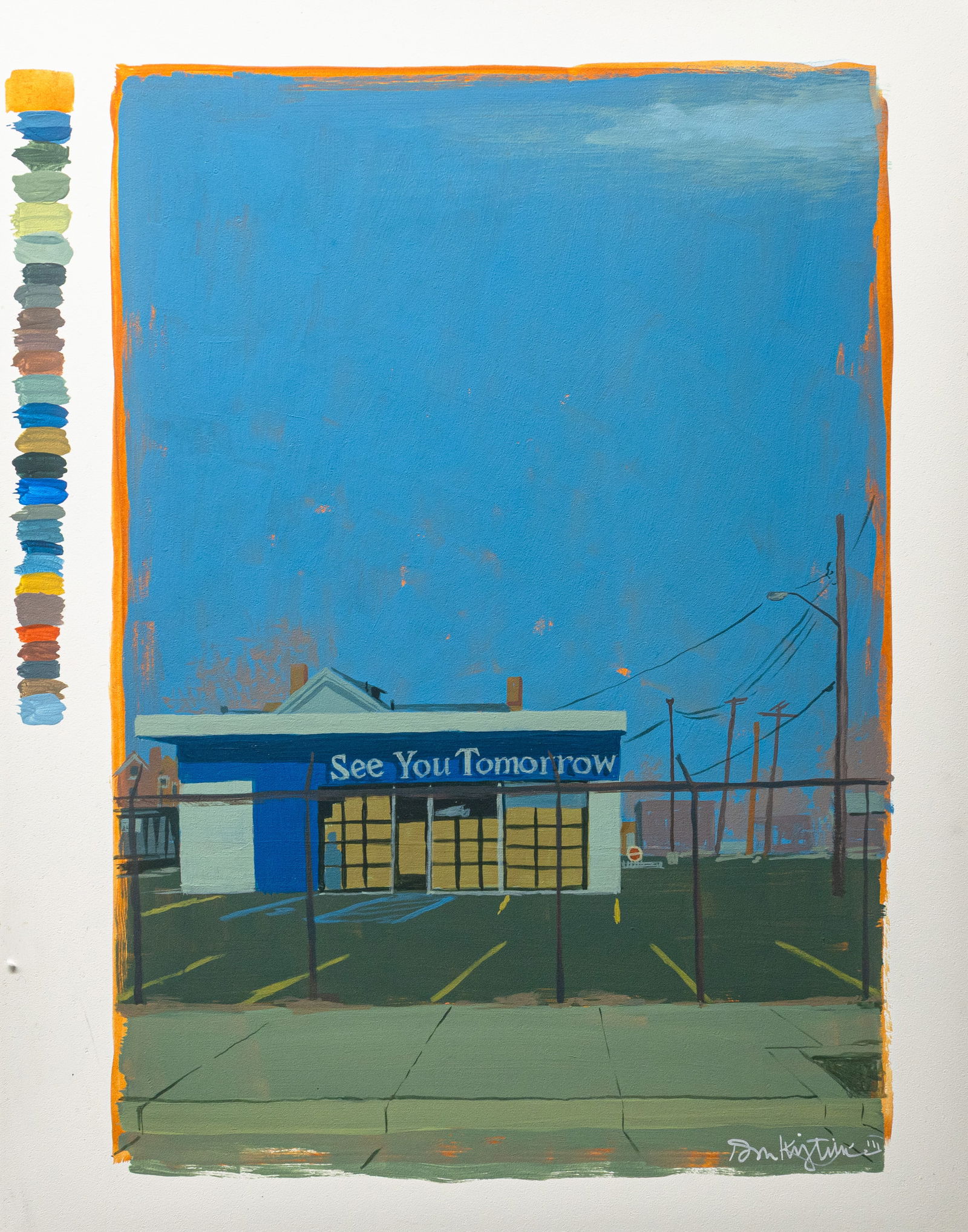 Don Kilpatrick III, See You Tomorrow, 2022, Signed Gouache on Gesso Board (1 of 4)