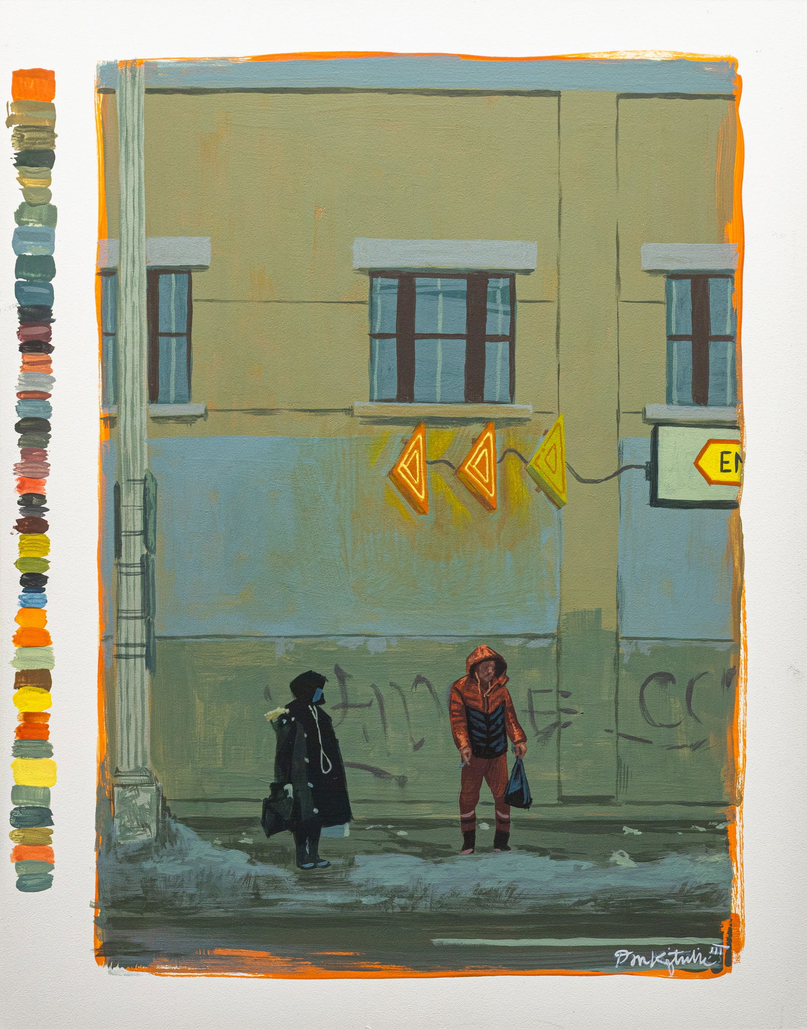 Don Kilpatrick III, Woodward and McNichols, 2022, Signed Gouache on Gesso Board (1 of 5)