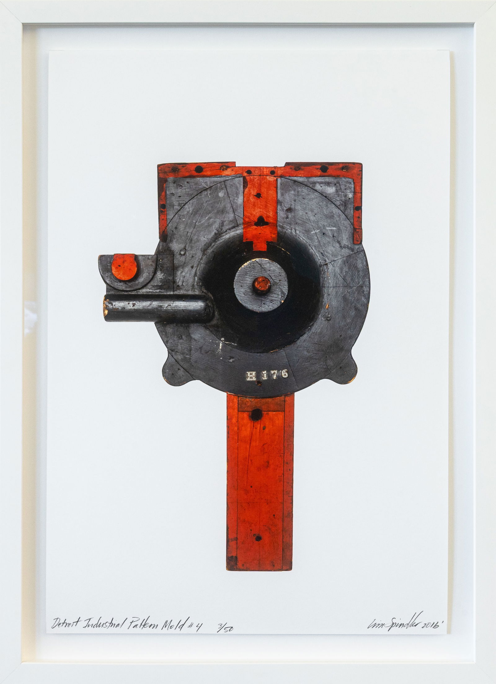 Lisa Spindler, Detroit Industrial Pattern Mold #4, 2016, Signed Photo on Archival Paper 3/50 (1 of 5)