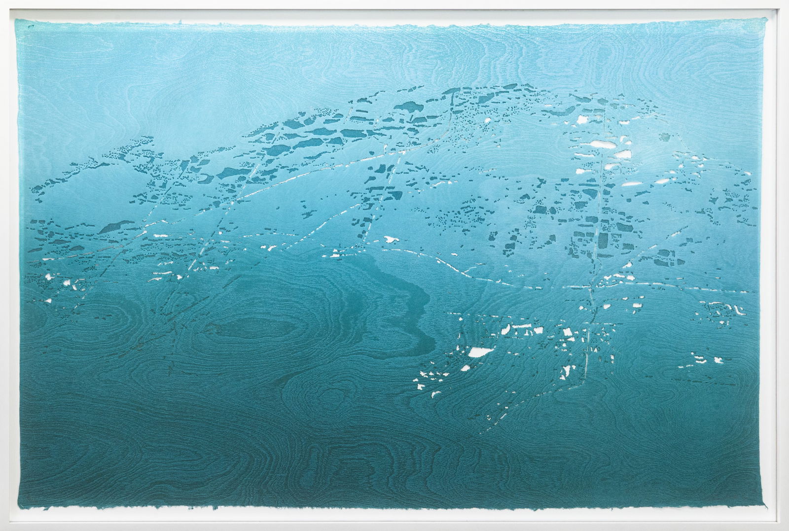 Susan Goethel Campbell, Lost City #12, 2021, Two Layer Perforated Woodblock Print on Kozo #8 Paper (1 of 5)