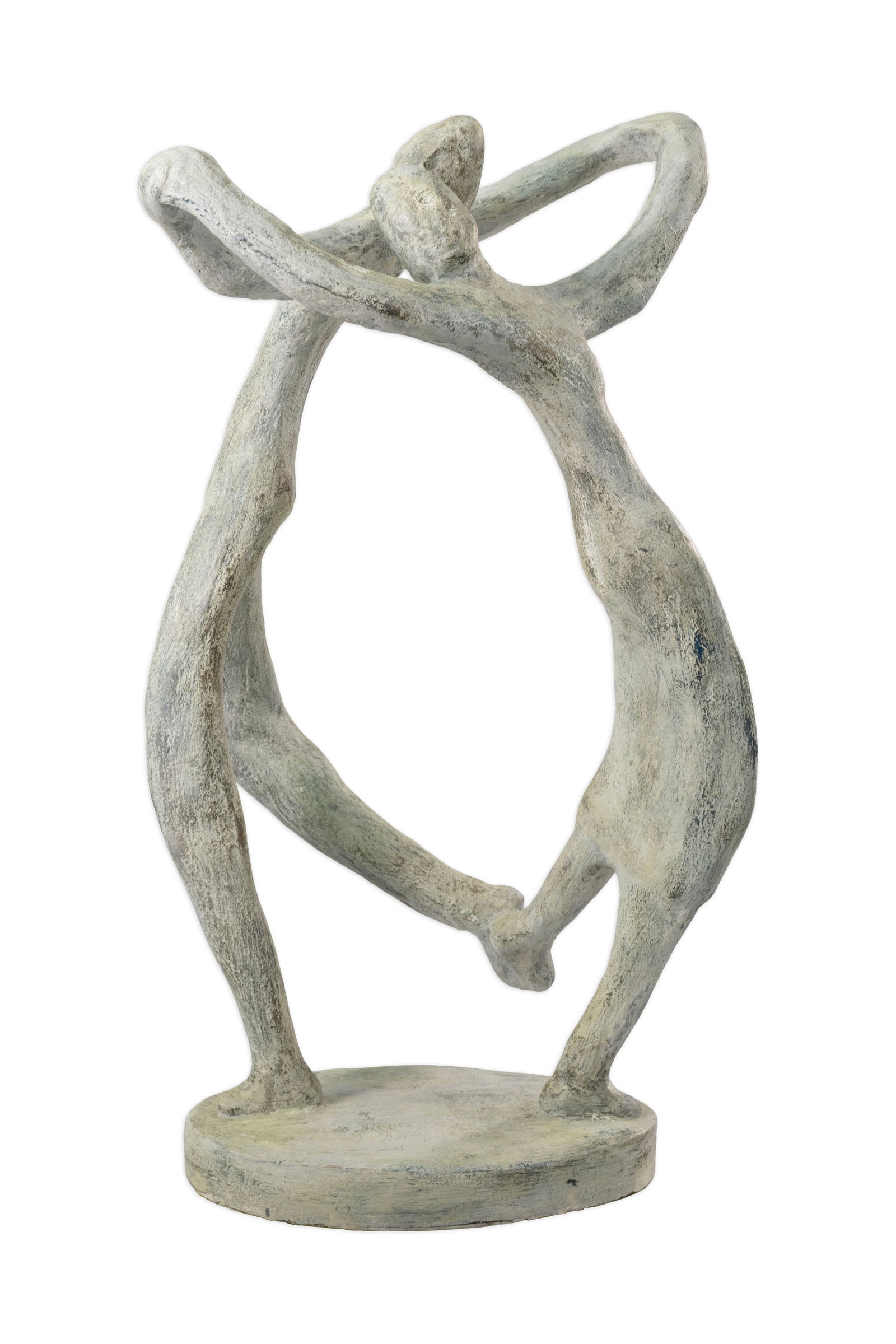 Modernist Abstract Dancing Figures 35.5” Carved Stone Sculpture 20th Century (1 of 6)