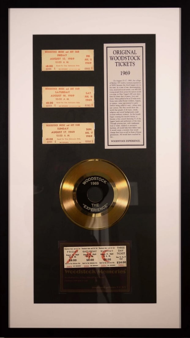1969 Woodstock Memories Original Tickets & The Experience Mini-LP Record (1 of 9)