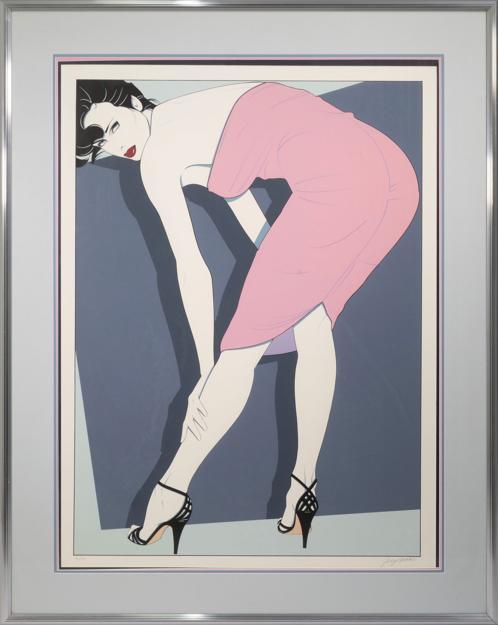 Patrick Nagel Shannon 1990 Signed Estate Authorized Serigraph on Paper 824/990 Framed (1 of 4)