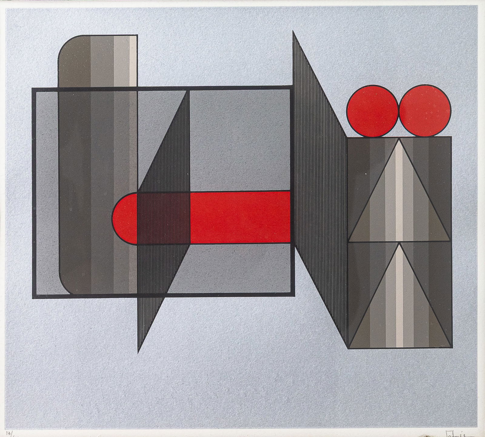 Manuel Felguerez Untitled (Diferencia y Continuidad Series) 1970 Signed Serigraph 13/150 (1 of 7)