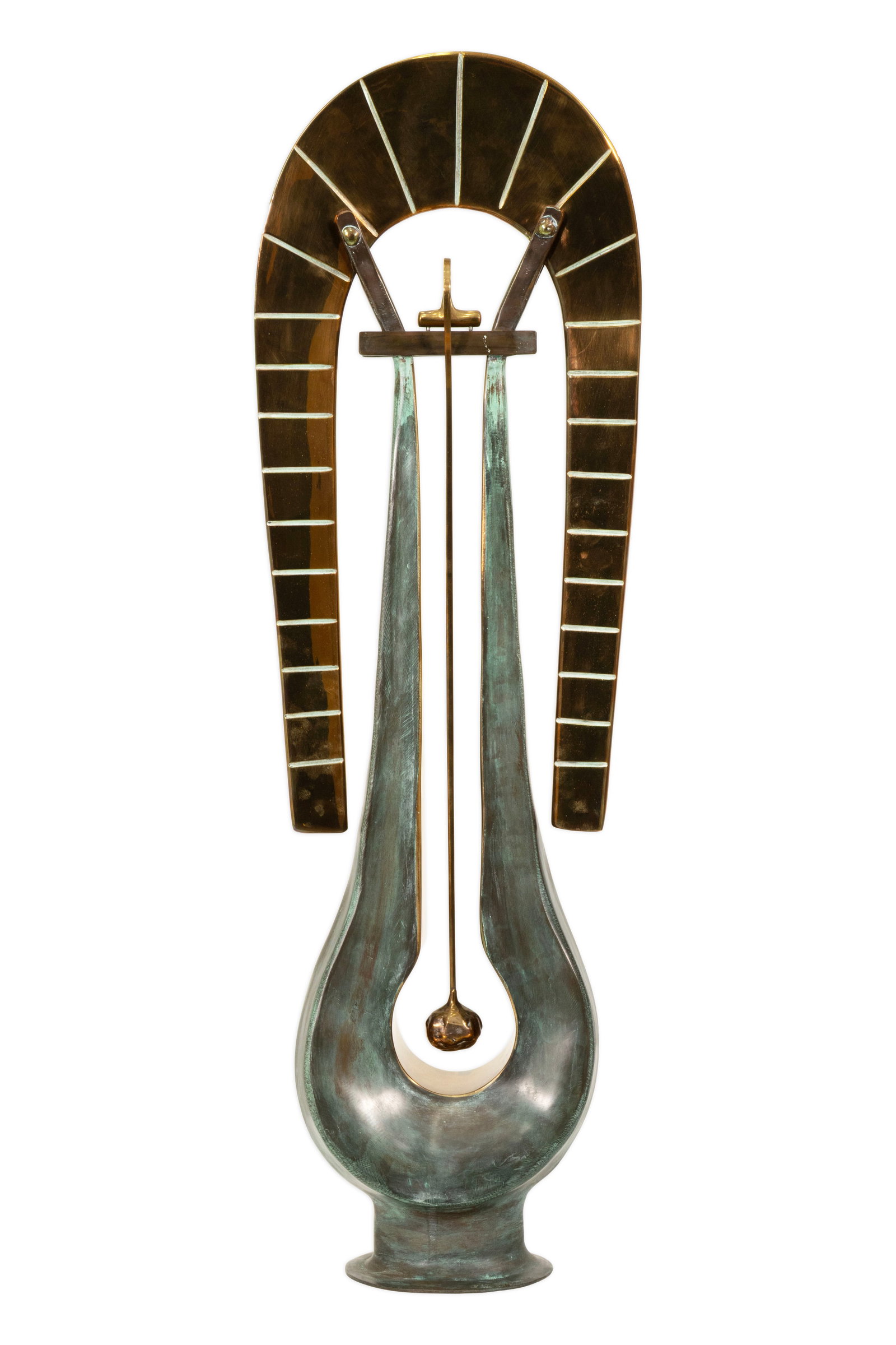 Bill Keating - Untitled (Pendulum) 2002 Signed Bronze & Patina Metal Abstract Modernist Sculpture (1 of 7)