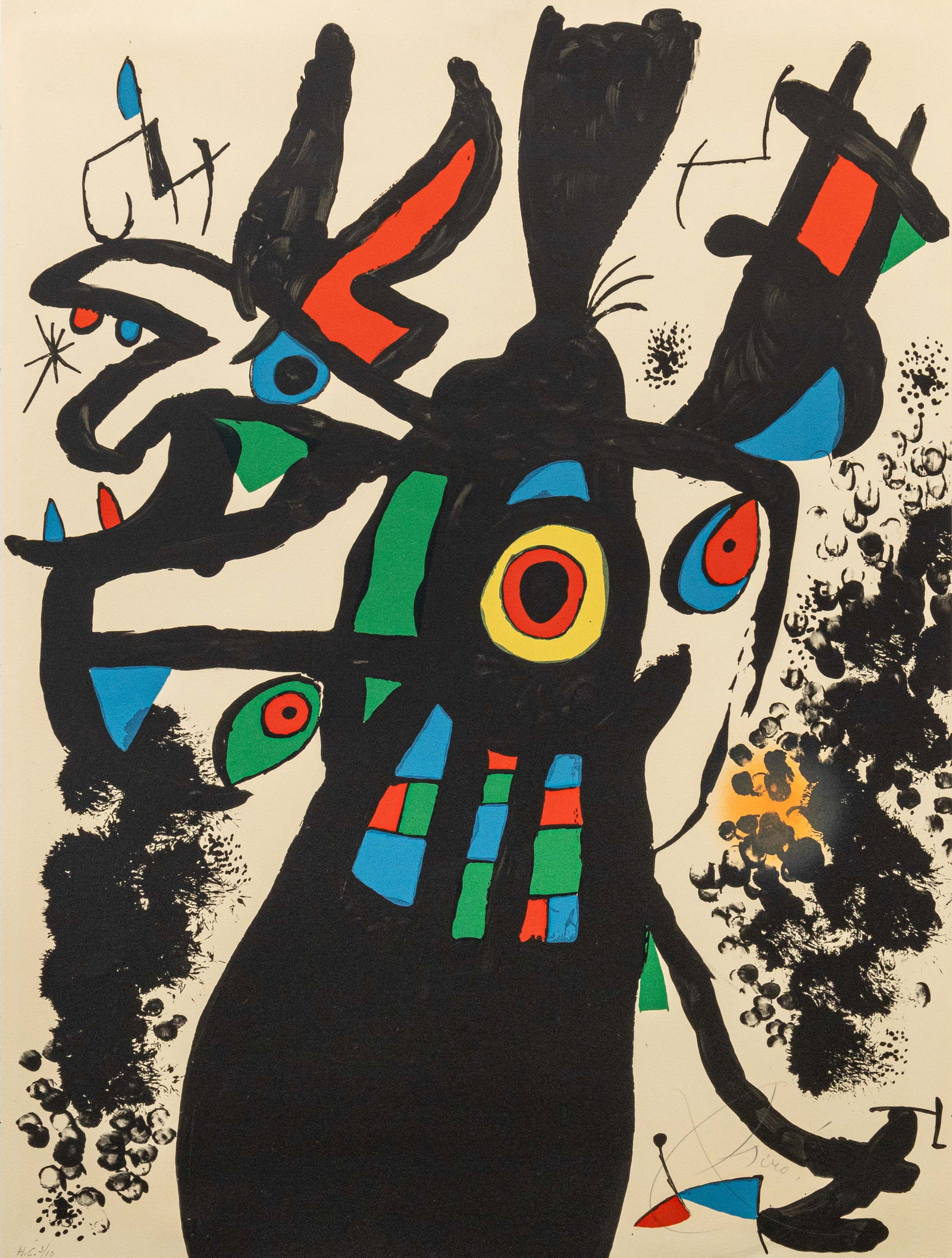 Joan Miro, Montroig 3 (M. 955) 1974 Signed Lithograph in Colors H.C. 3/10 Modern Abstraction (1 of 8)