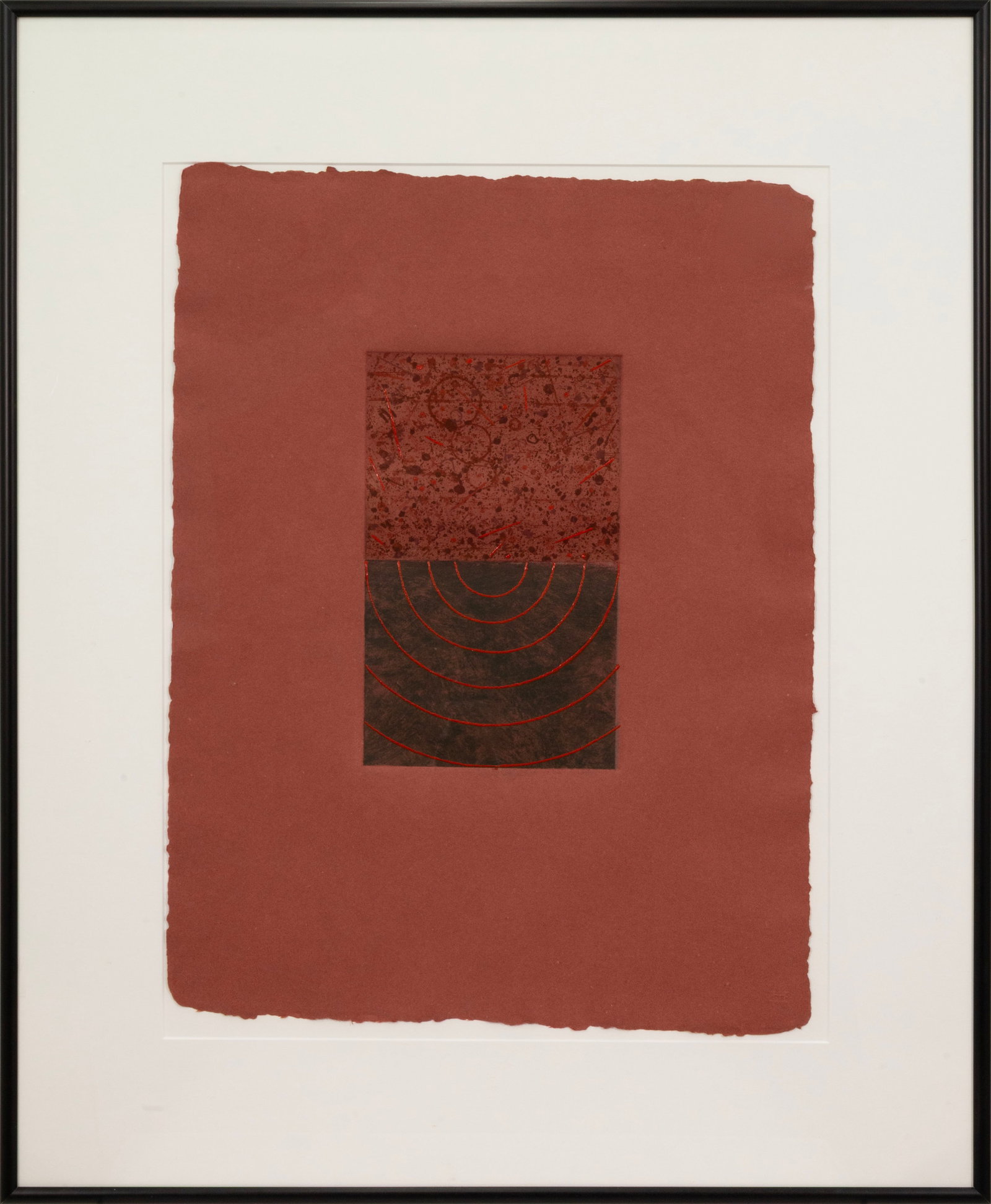 David Shapiro - Kala 1988 Signed Mixed-Media Embossed on Paper 13/20 Abstract Minimalism (1 of 7)
