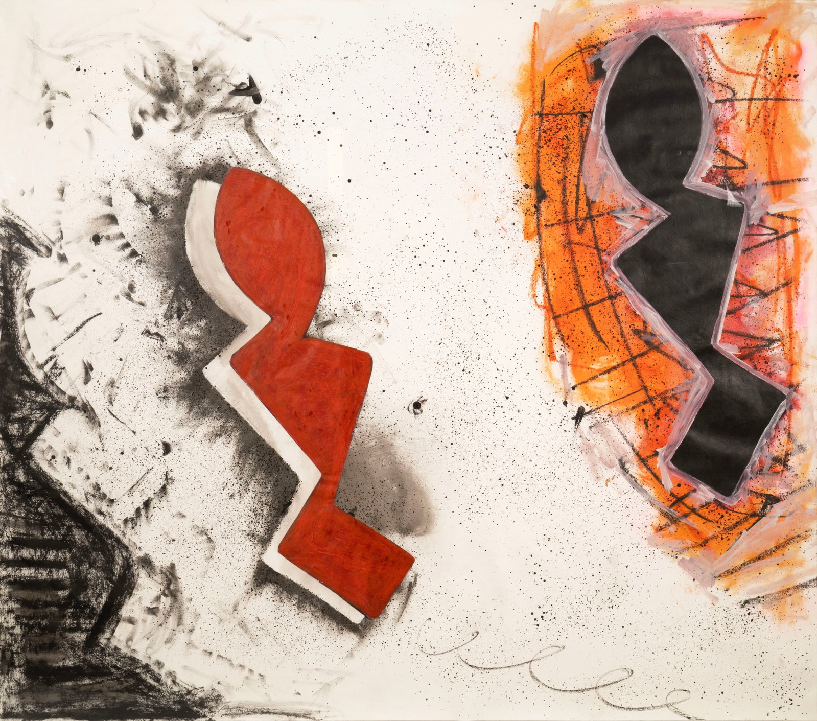 William Antonow - Untitled (82-P9) Signed Acrylic On Paper Detroit Cass Corridor: A contemporary acrylic painting on paper "Untitled (82-P9)" by Detroit Cass Corridor artist, William Antonow. Hand signed along the lower margin. Original gallery tag from Cantor / Lemberg Gallery on 