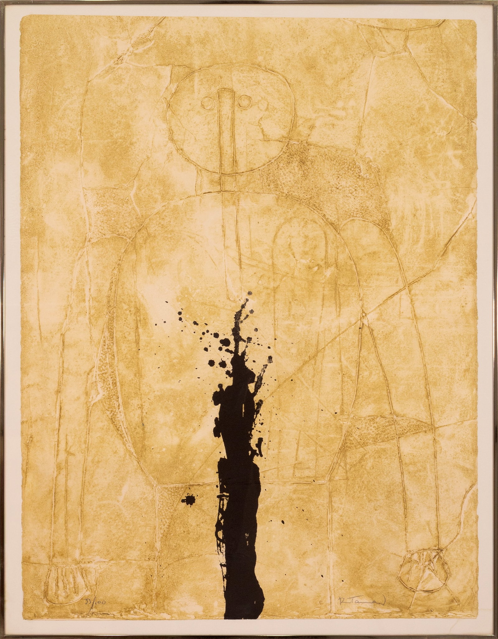 Rufino Tamayo - Figura Sobre Stuco, 1976 Signed Mixografía 33/100 Abstract (1 of 6)