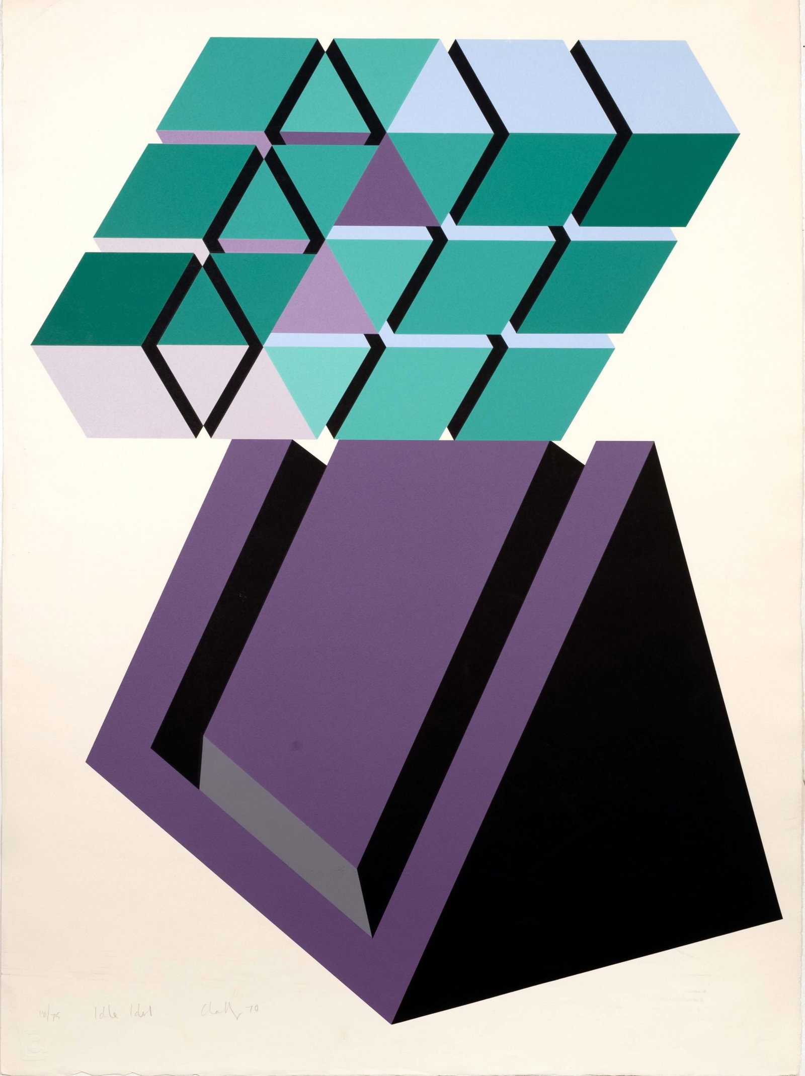Michael Challenger - Idel Idol Signed Modern Silkscreen on Paper 18/75 UF 1970 (1 of 8)
