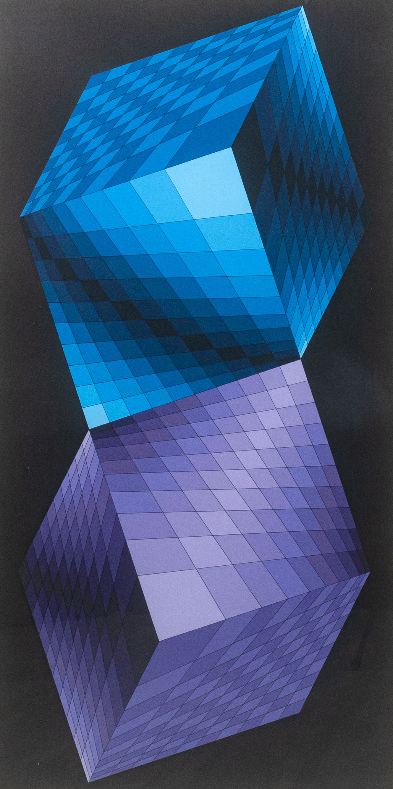 Victor Vasarely - Meta (Seven Plates 7) 1976 Signed Color Silkscreen on Paper 63/225 Framed Op Art (1 of 8)