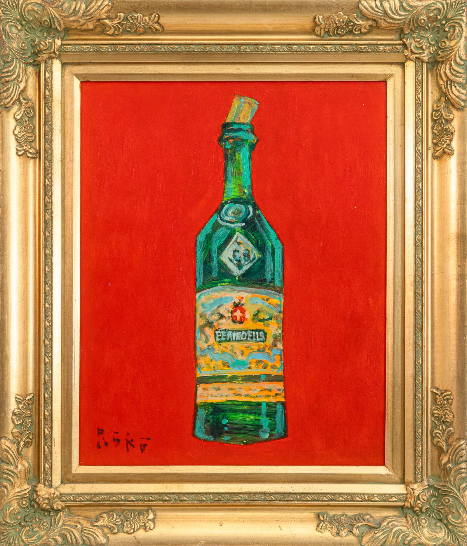 Tony Roko - Self Portrait with Top Hat (Absinthe) 2025 Signed Oil Board, Post Industrialist Detroit (1 of 8)