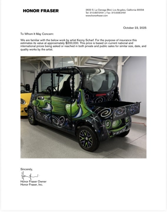 Kenny Scharf - Custom Painted GEM E4 Golf Cart, Contemporary Street Art Collectable Vehicle - 19