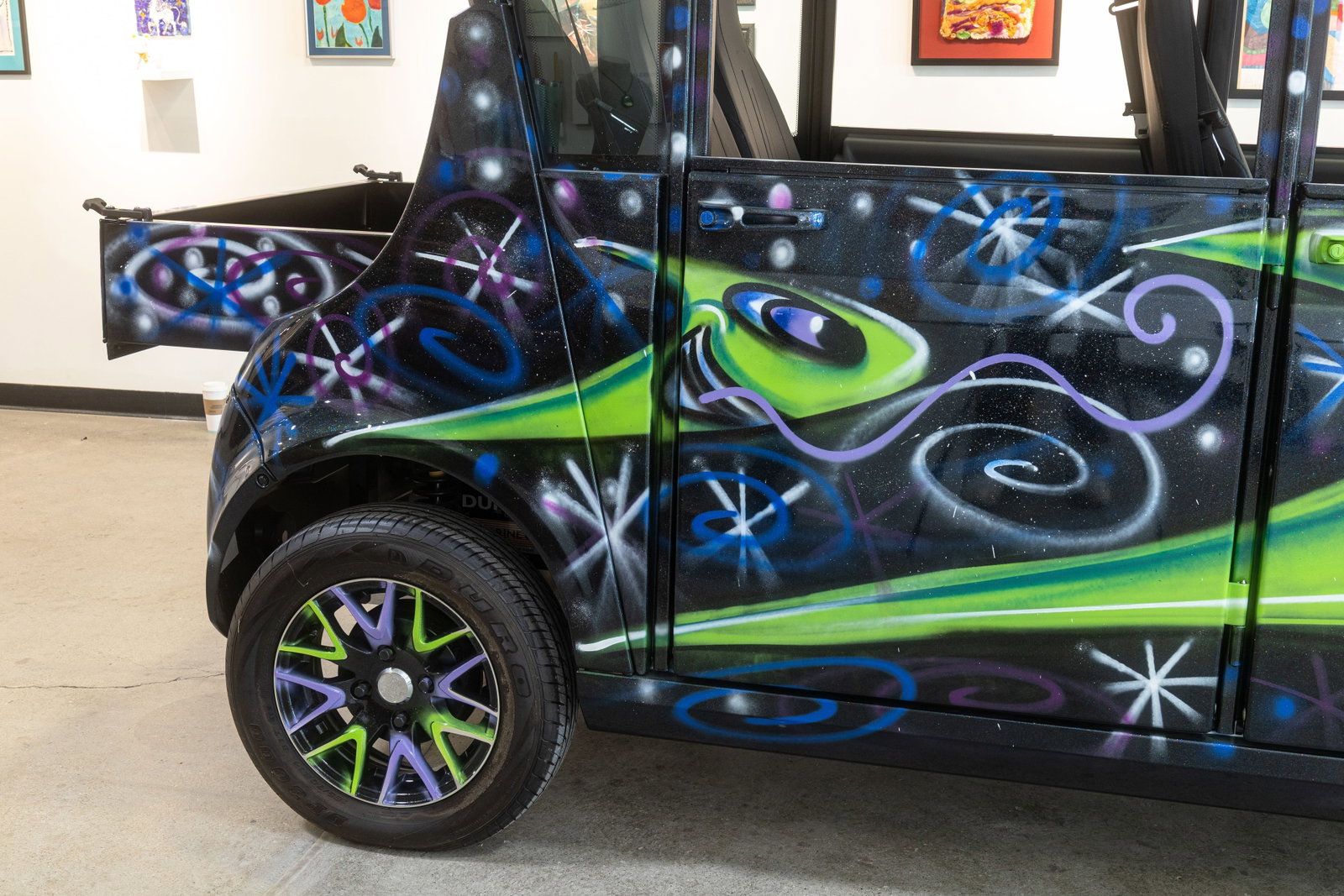 Kenny Scharf - Custom Painted GEM E4 Golf Cart, Contemporary Street Art Collectable Vehicle - 6