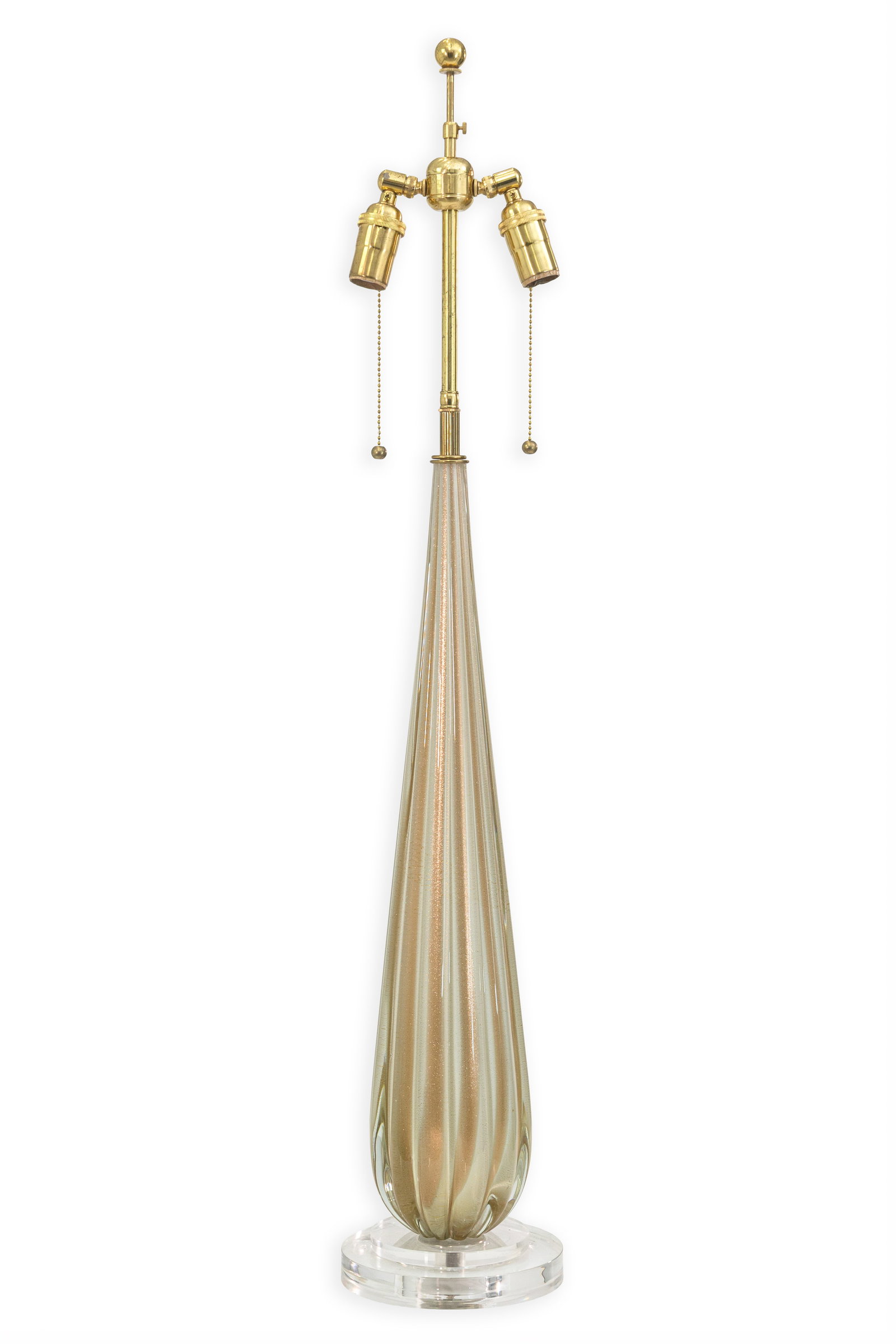 Marbro - Murano Glass Table Lamp 38” Tall, c. 1960s Mid-Century Modern Lighting (1 of 7)