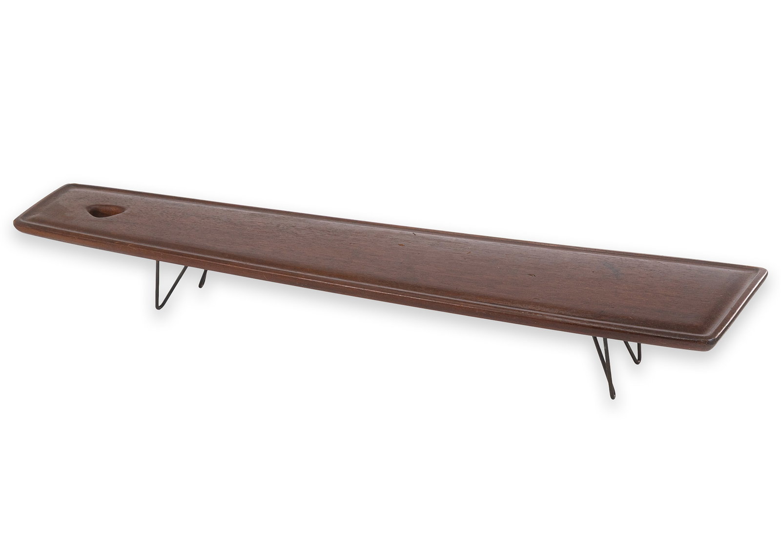 Johannes Aasbjerg - Lunch Board 1955 Danish Solid Teak with Hairpin Legs Modern Design (1 of 7)