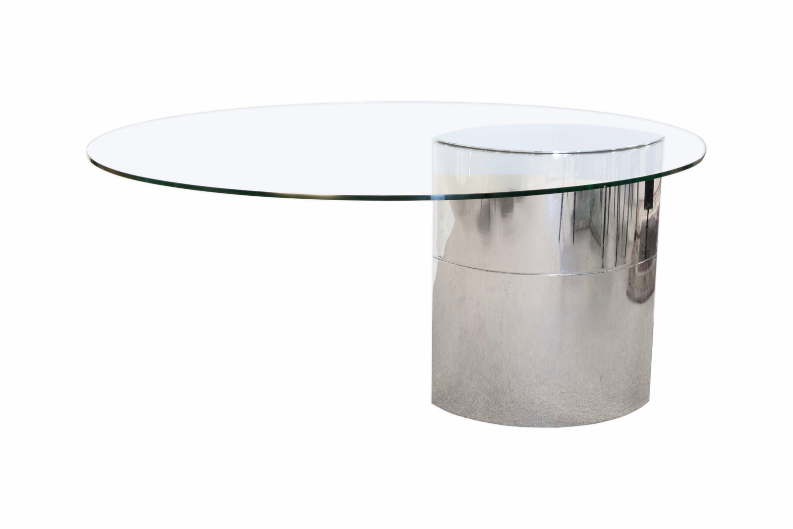 Cini Boeri for Knoll - Lunario Chrome And Glass Table Desk Postmodern Design (1 of 8)