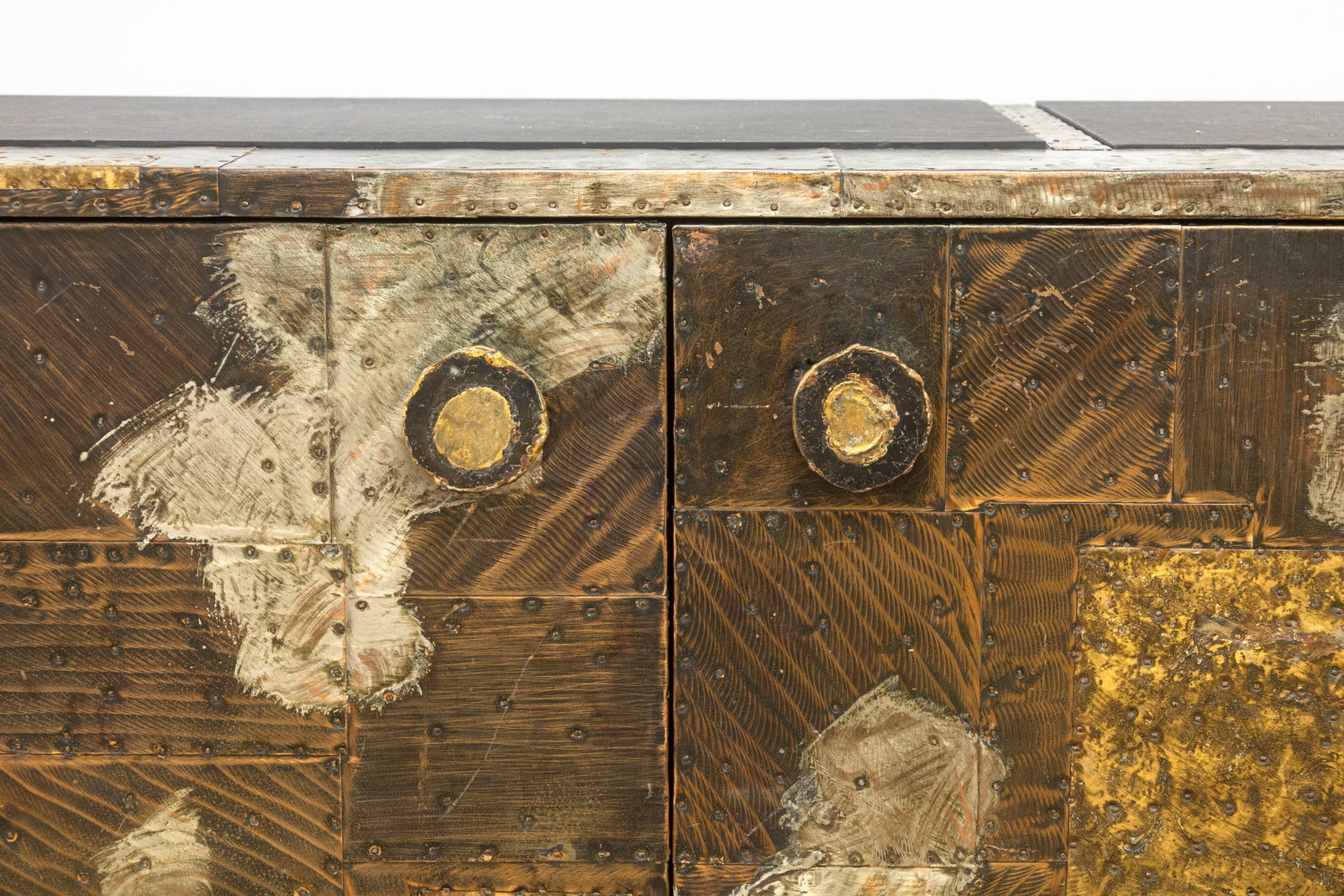 Paul Evans - Patchwork Credenza c. 1960s Metal Wood & Slate Custom Made Detroit - 7