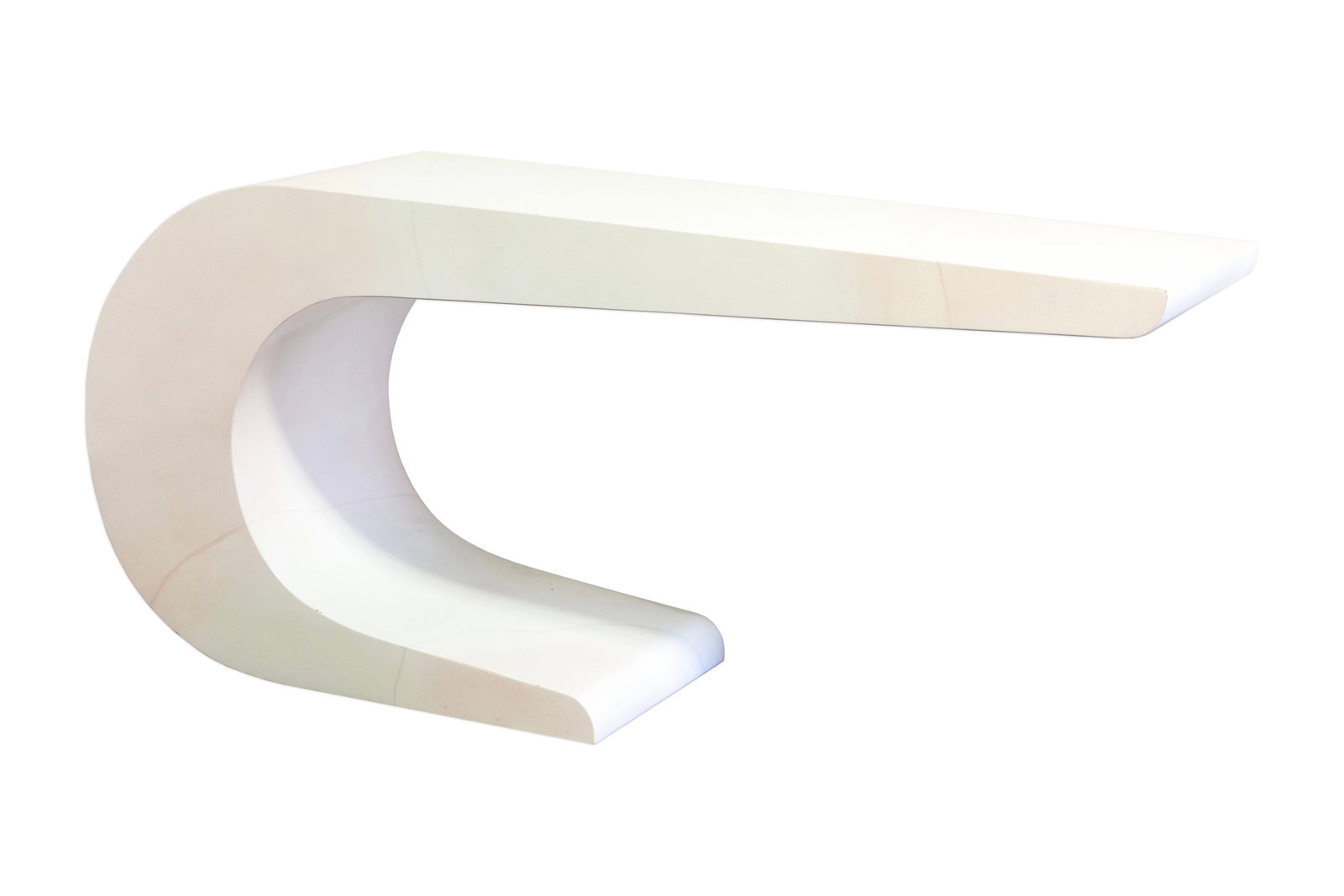 Pierre Cardin - White Lacqured Waterfall Console Table c. 1970s (1 of 6)