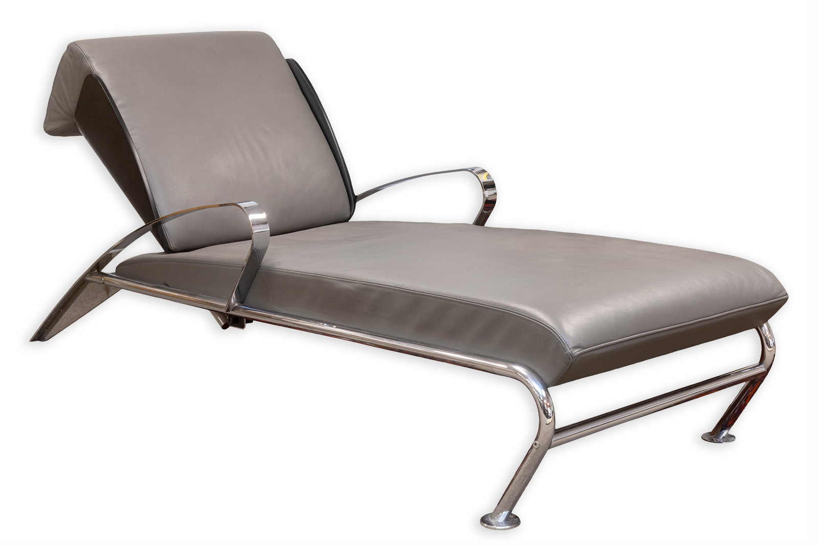 Massimo Iosa Ghini for Moroso - Leather and Steel Post Modern Lounge Chair 1980s (1 of 8)