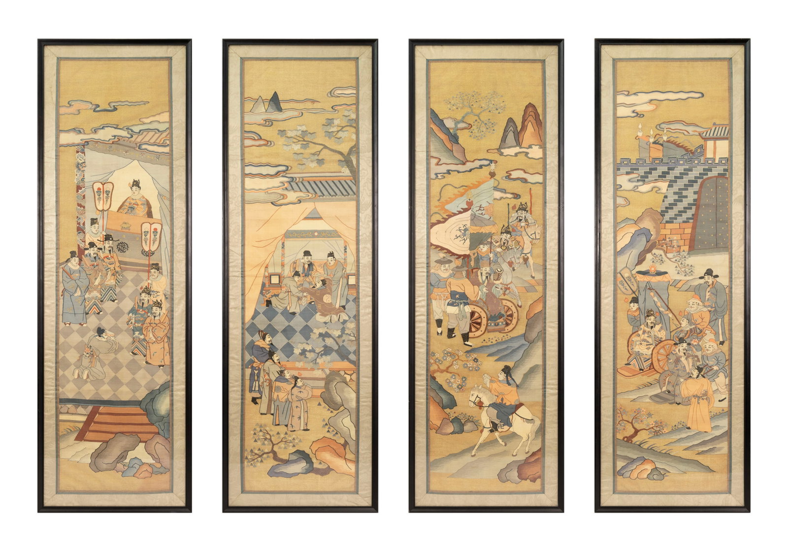 Set of Four Chinese K’o-ssu Silk Tapestries, Early to Mid-19th Century Asian Decorative Art (1 of 6)