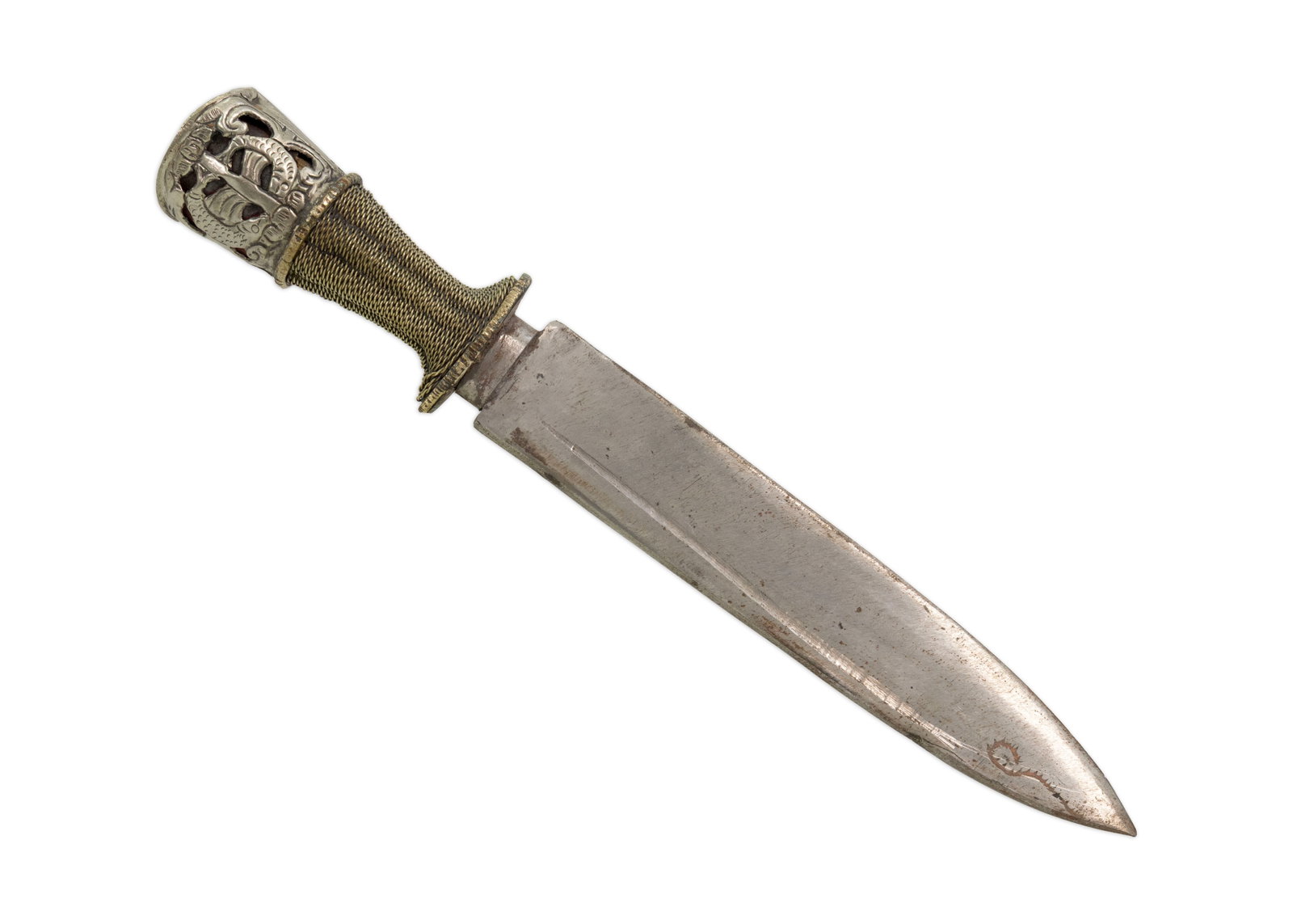 Vintage Tibetan Knife with Ornate Metal Sheath (1 of 5)