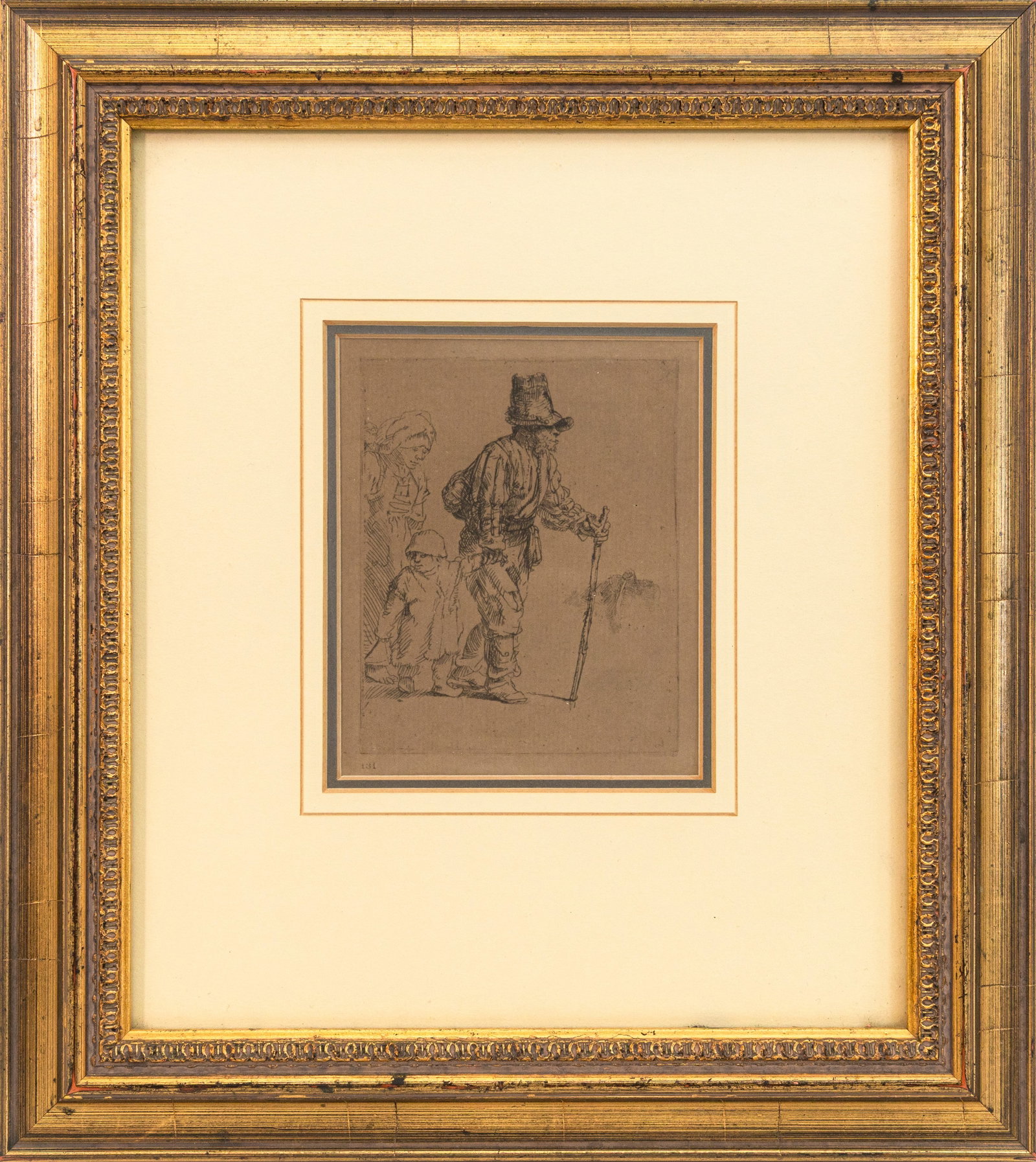 Rembrandt van Rijn - Peasant Family on the Tramp 1652 (Bartsch 131) Heliogravure Etching (1 of 6)