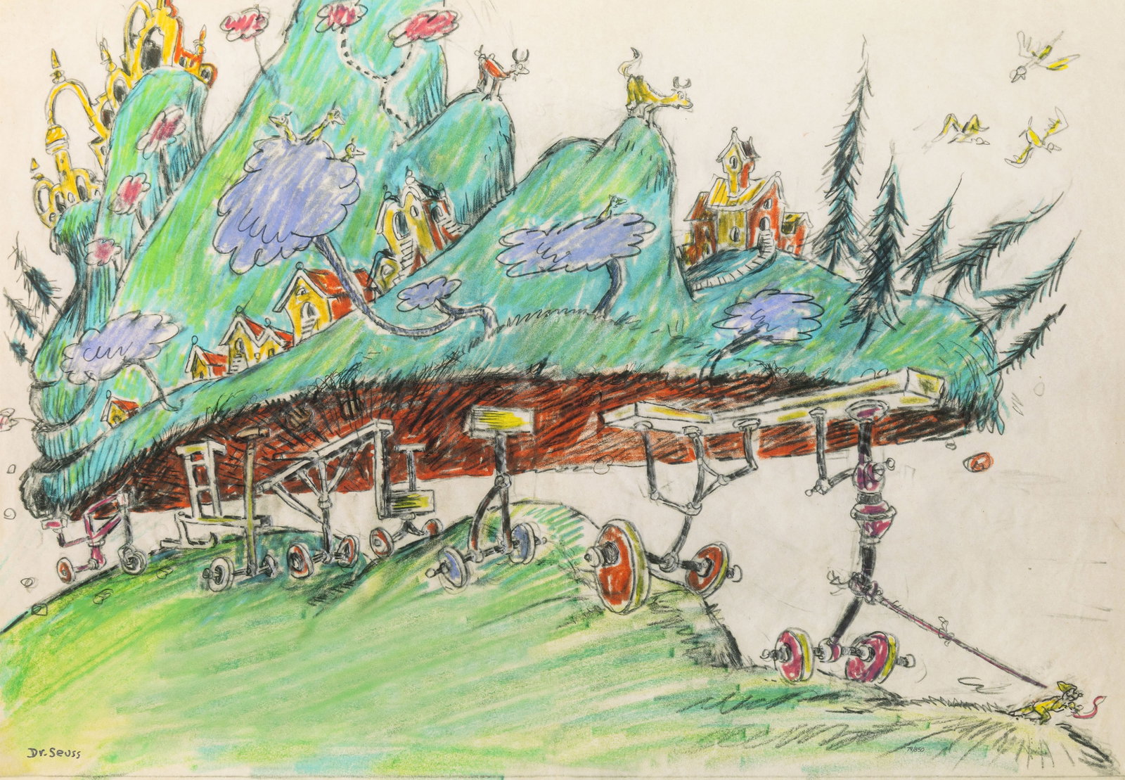Dr. Seuss - Kid, You Will Move Mountains! Oh, the Places You’ll Go! Signed Pigment Print (1 of 9)