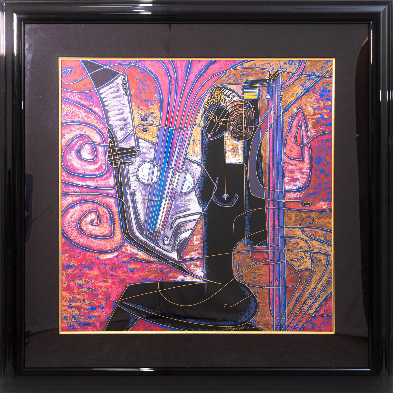 Adrian Wong Shue - Heart Songs, 1990 Signed Serigraph Contemporary Figurative (1 of 8)