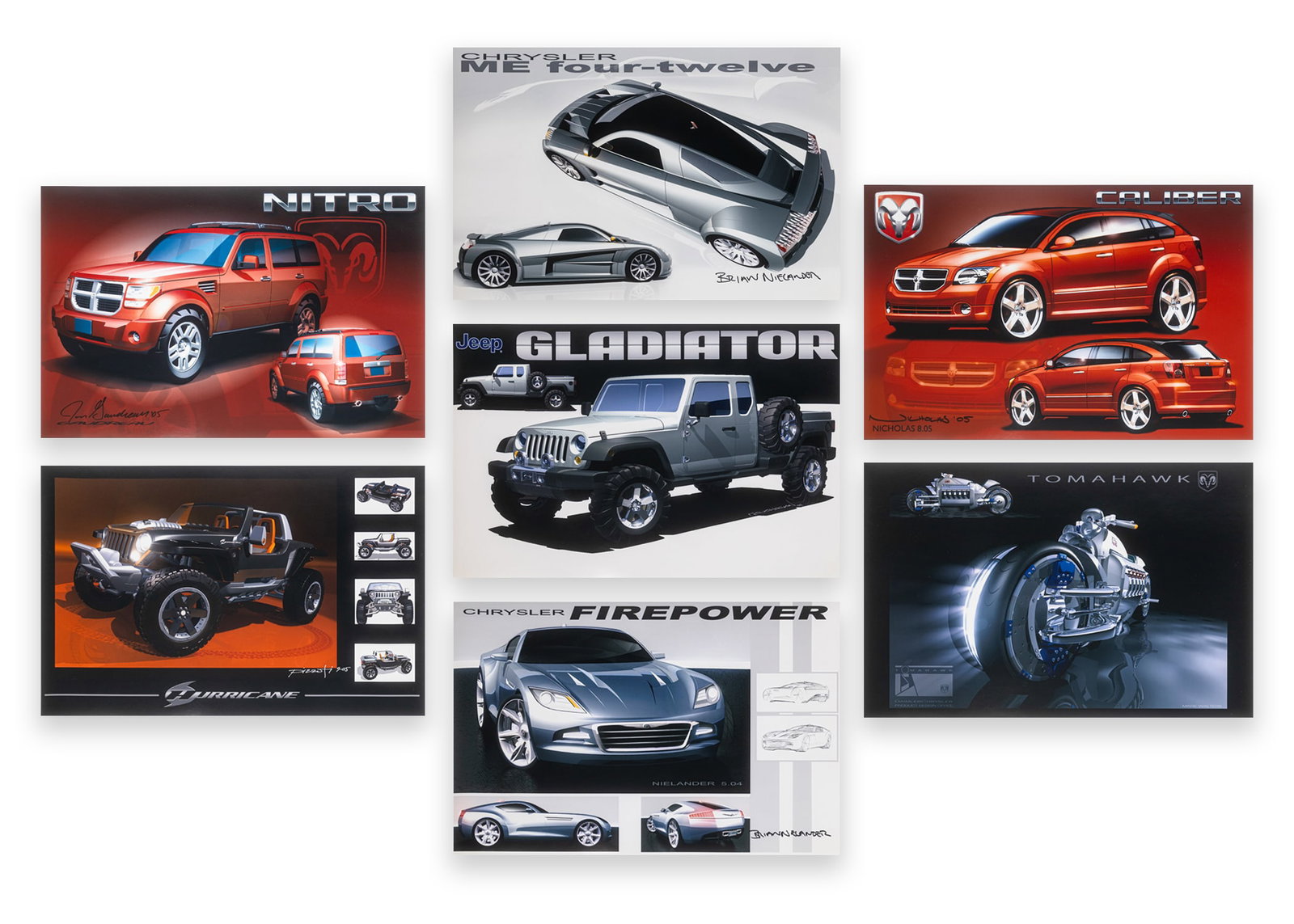 Walter P. Chrysler Museum Certified Concept Vehicle Design Signed Prints Portfolio, 2005 with COA (1 of 11)