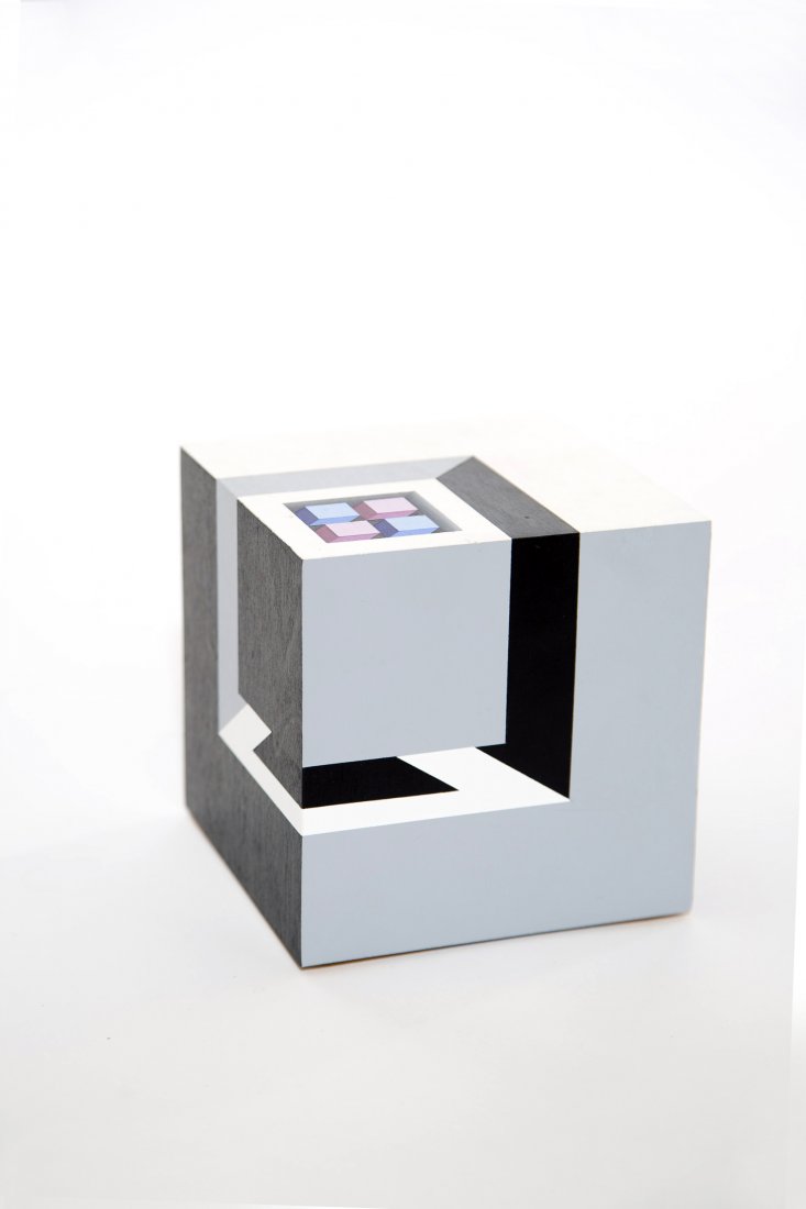 Frank Grimaldi Op Art Cube (1 of 3)