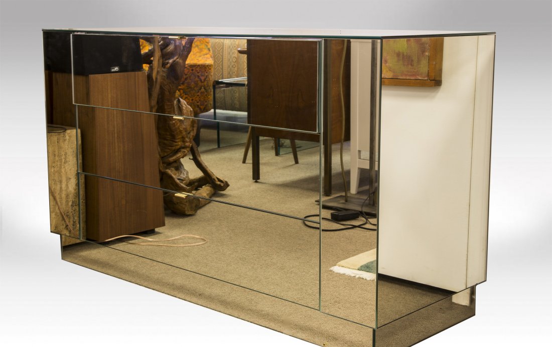 Ello Mirrored Dresser Credenza Hollywood Regency (1 of 5)